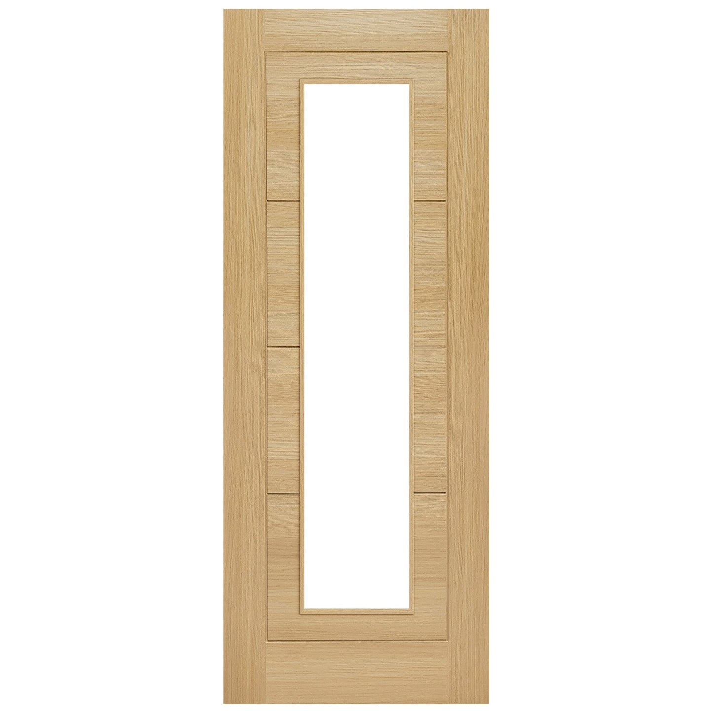 Blonde Oak Internal Fully Finished Endure Laminate Ladder Clear Glass Door (121993)