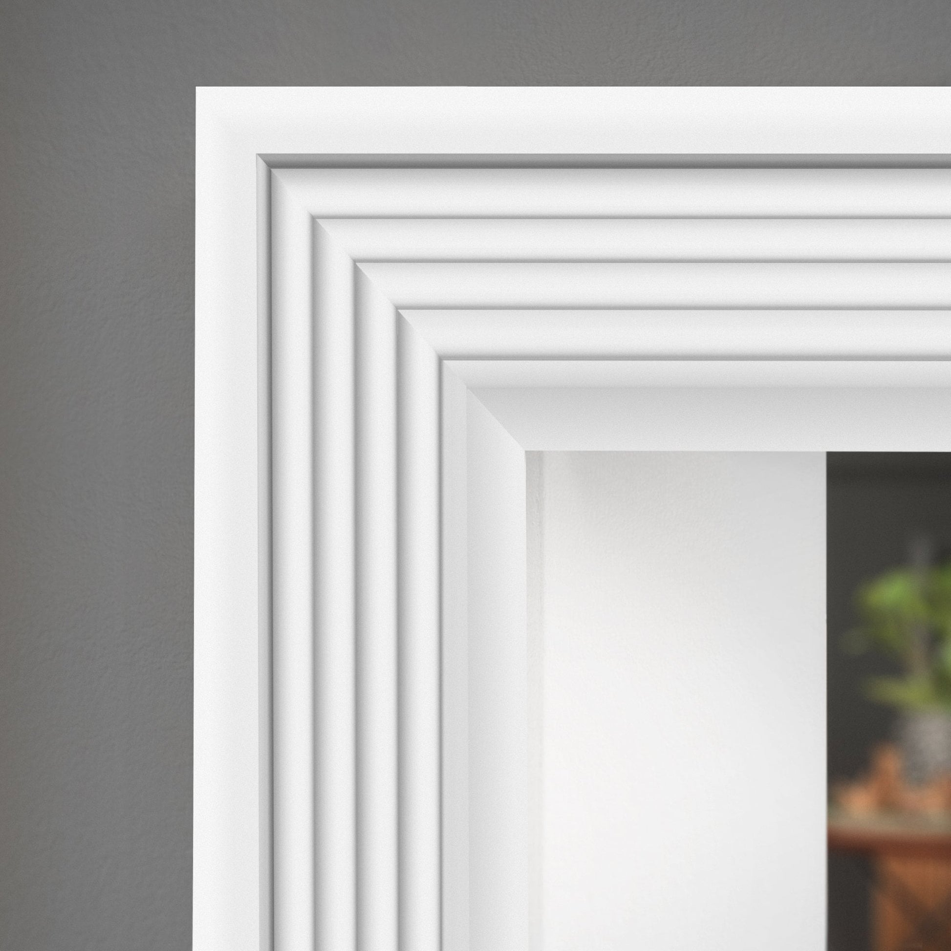 White - 2.4m Painted Ribbed Base Moulding (120096)