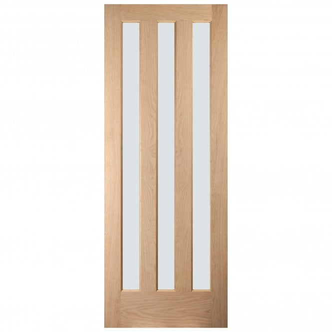 White Oak Internal Unfinished 3 Light Obscure Glass Aston Door (121768)