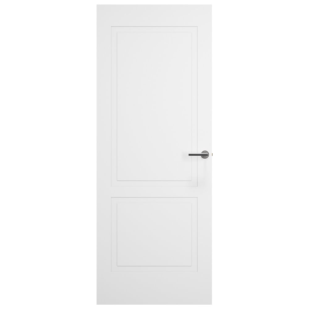White Internal Lifestyle Moulded Smooth Shallow Groove 2 Panel Door (124298)