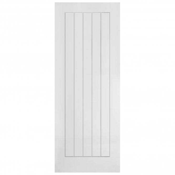 White Internal Lifestyle Moulded Smooth Cottage 5 Panel Door (124297)