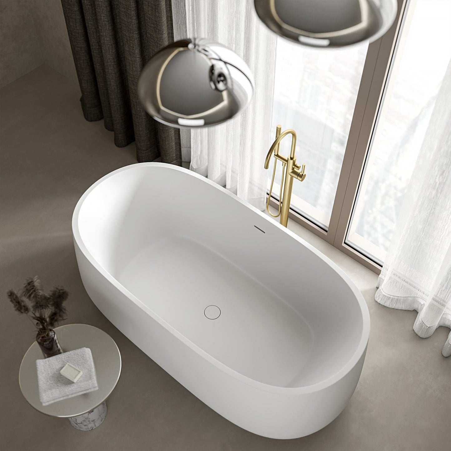 Nimbus Freestanding Stone Bath 1600mm