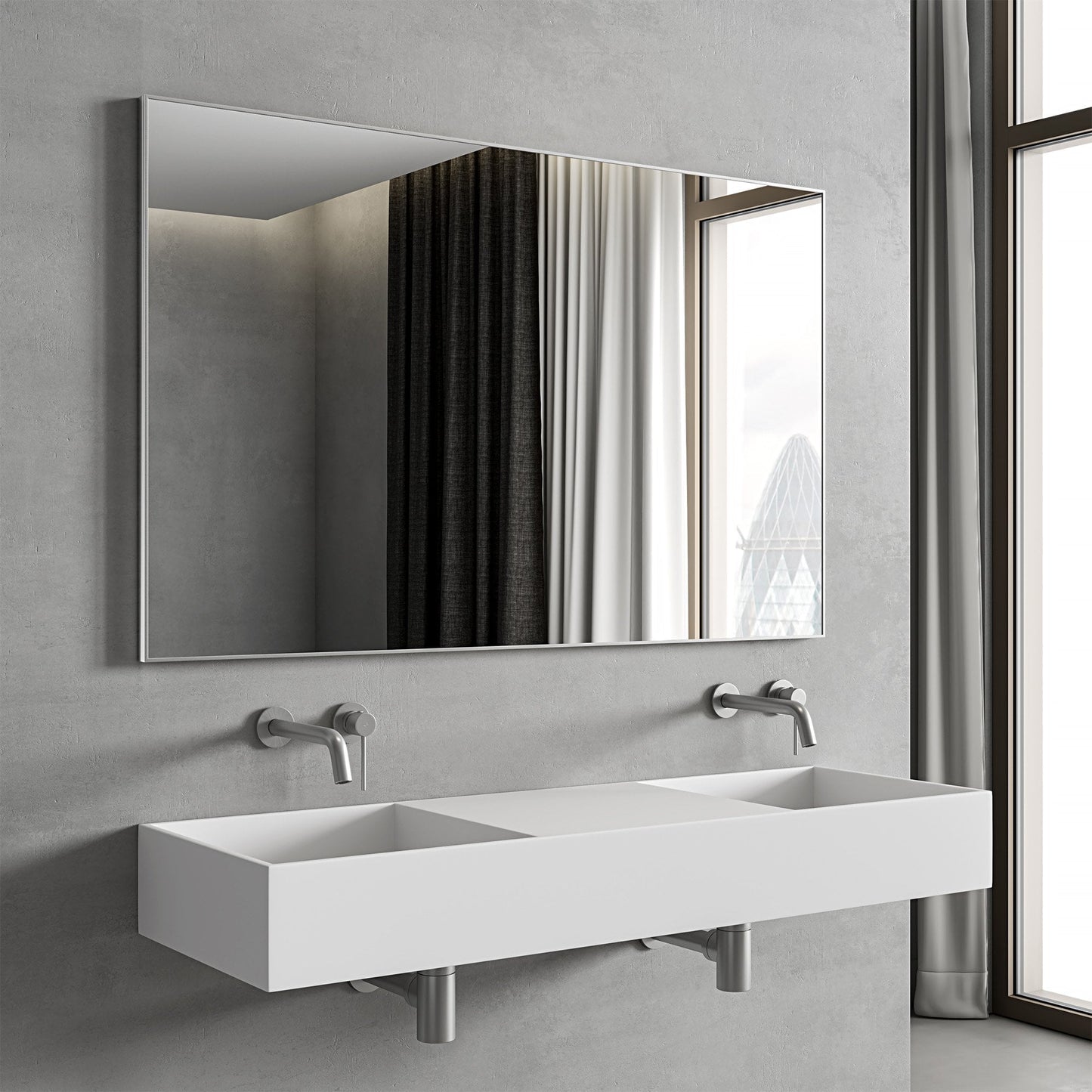 Tyros Brushed Stainless Mirror 1200mm