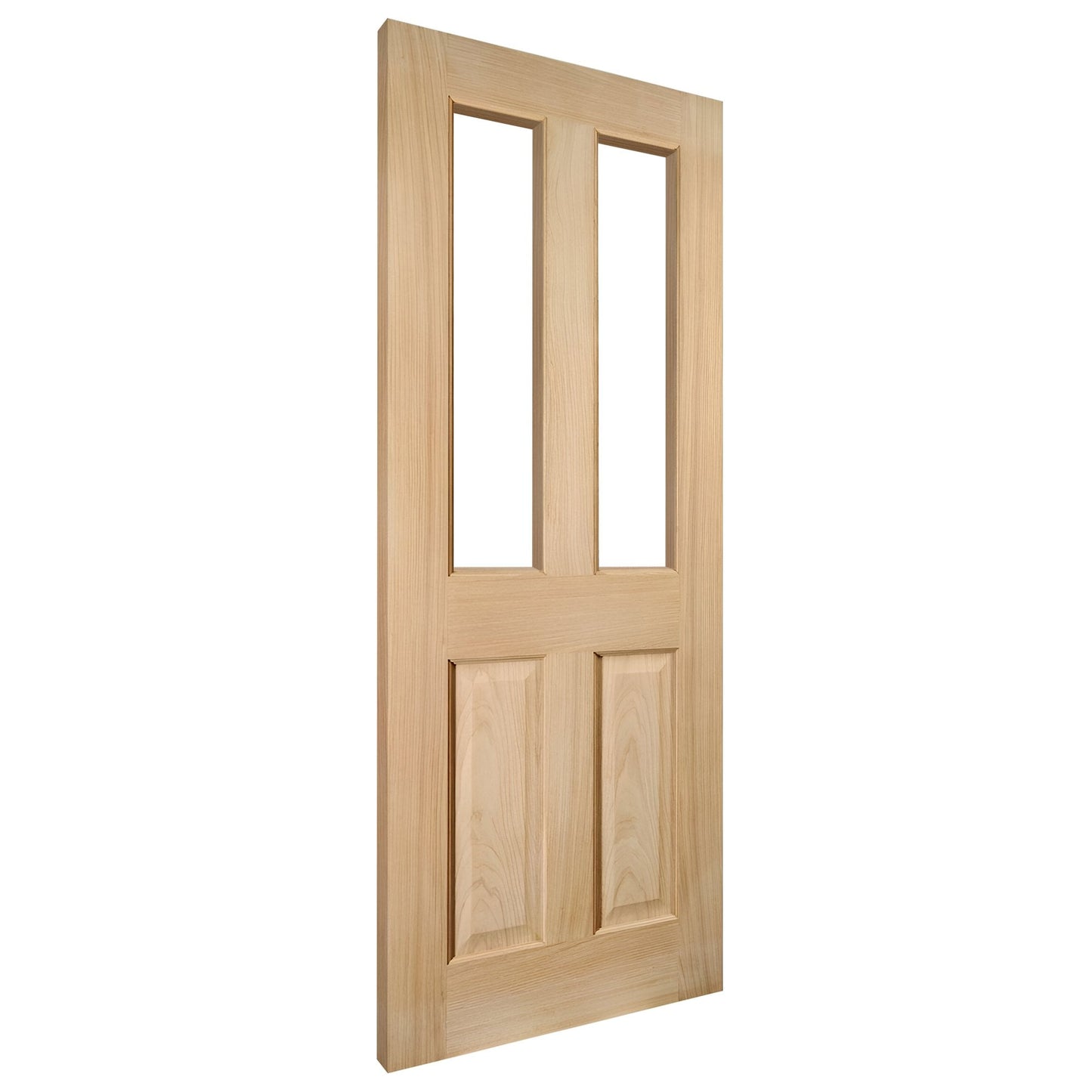 White Oak Internal Fully Finished 2 Light Clear Glass Oregon Door (121757)