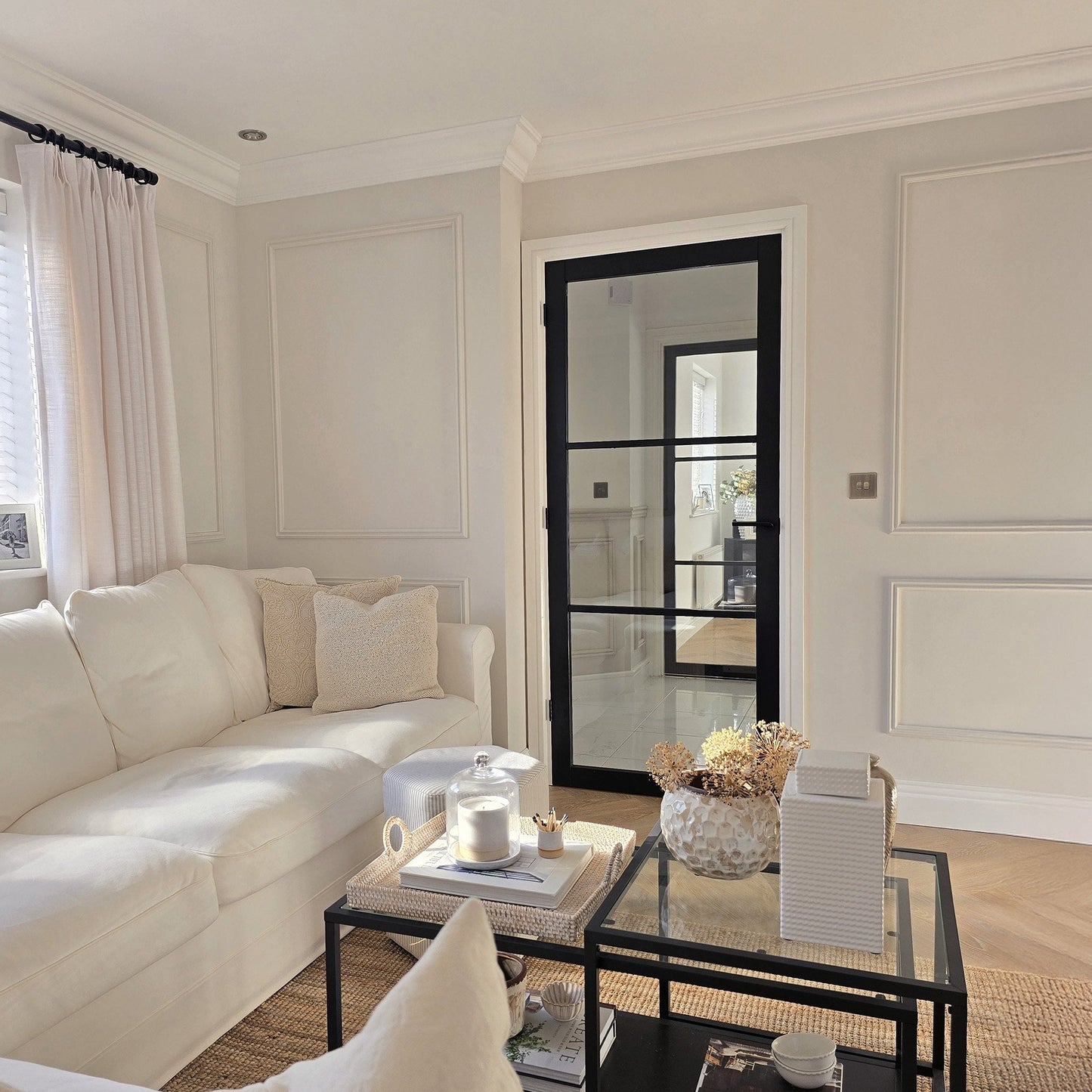 Internal Primed Industrial 2.0 Lifestyle 3 Light Clear Glass Door (119805)