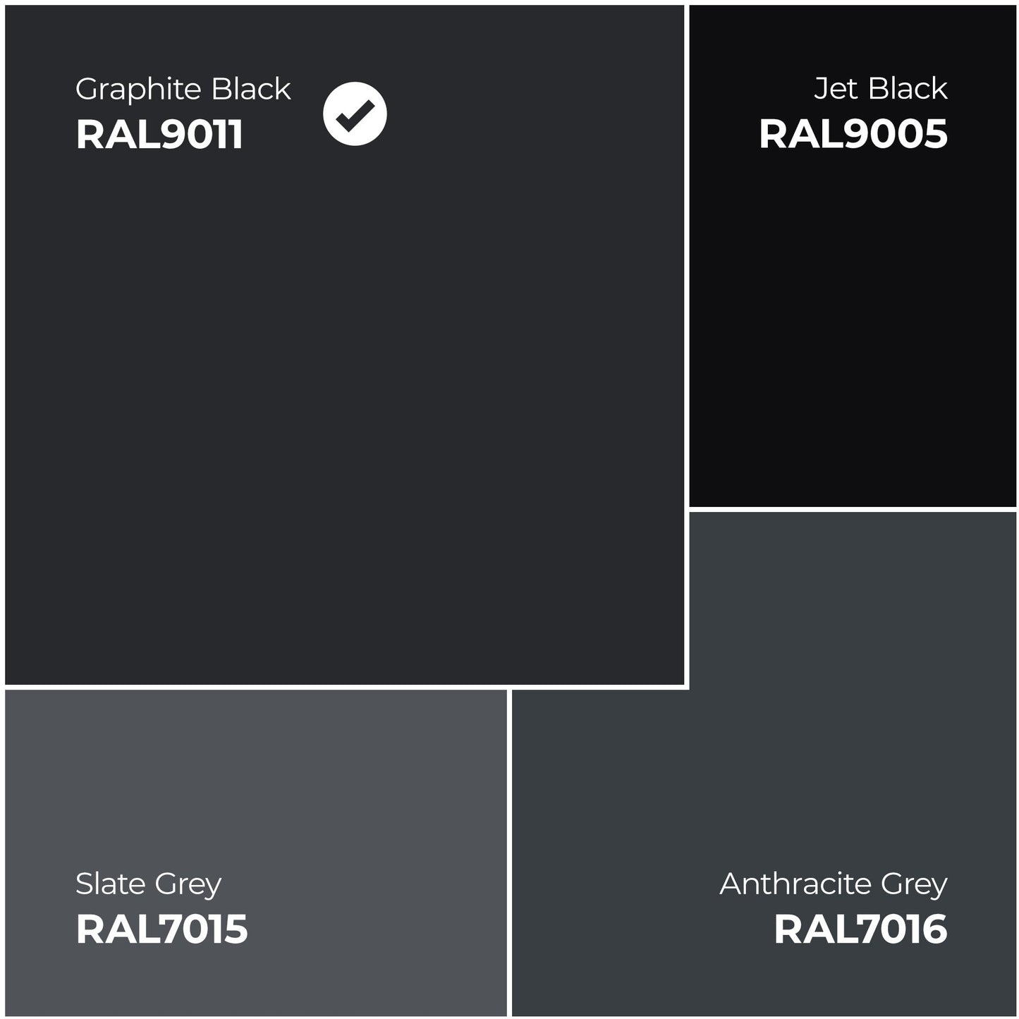 Graphite Black Internal Fully Finished Industrial Studio 1 Light Clear Glass Door (108316)