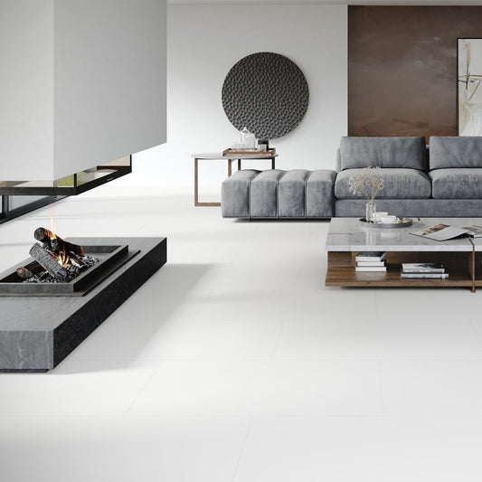 White - Lustre Flawless 8mm Matt Laminate Flooring (75806)