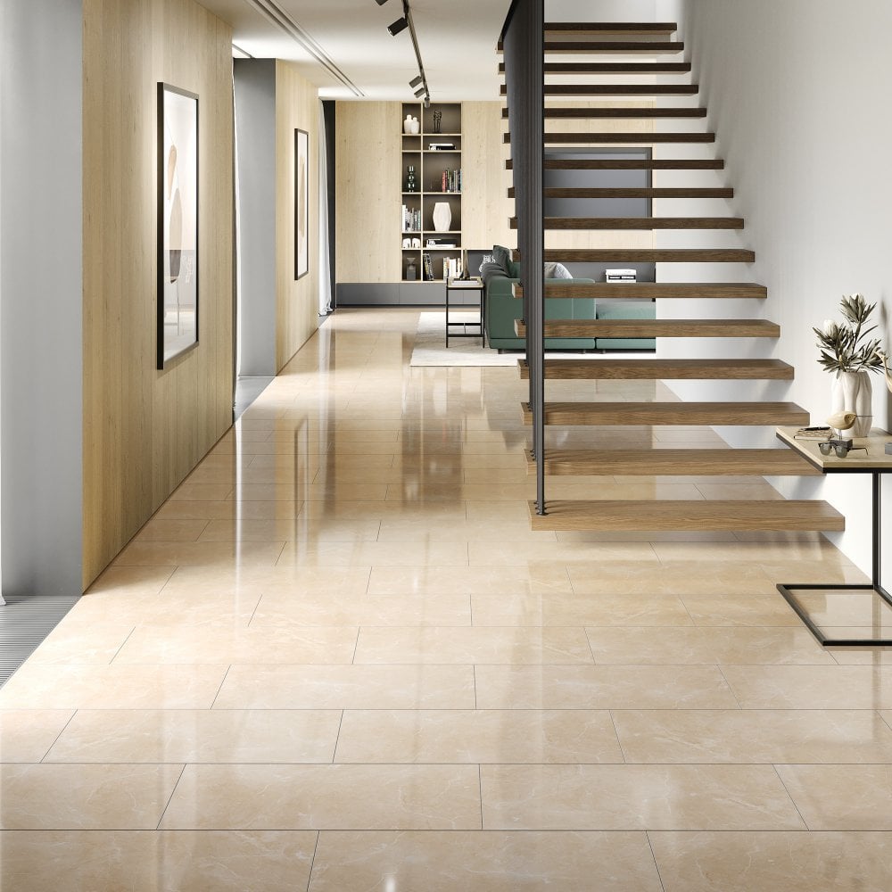 Light Pinto - Lustre Stone 8mm High Gloss Laminate Flooring (90001)