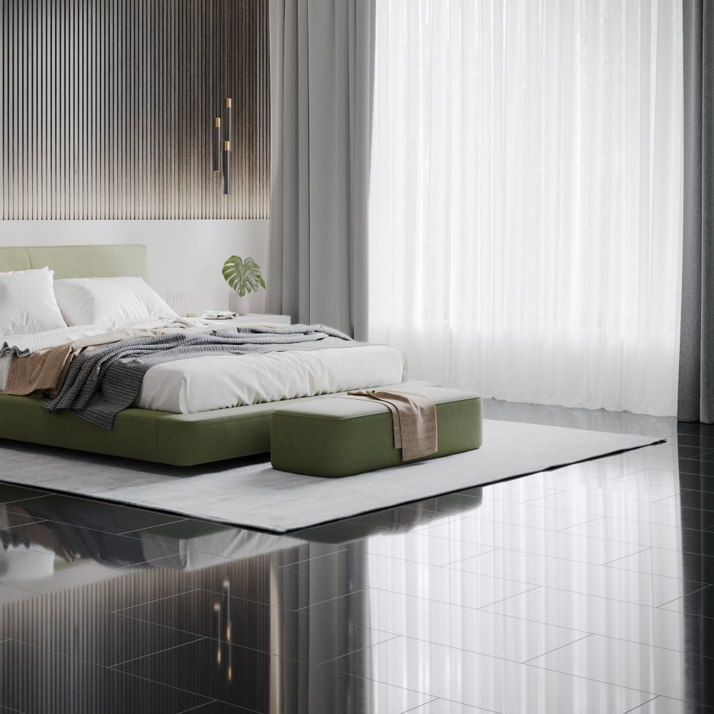 Black - Lustre Flawless 8mm High Gloss Laminate Flooring (69725)