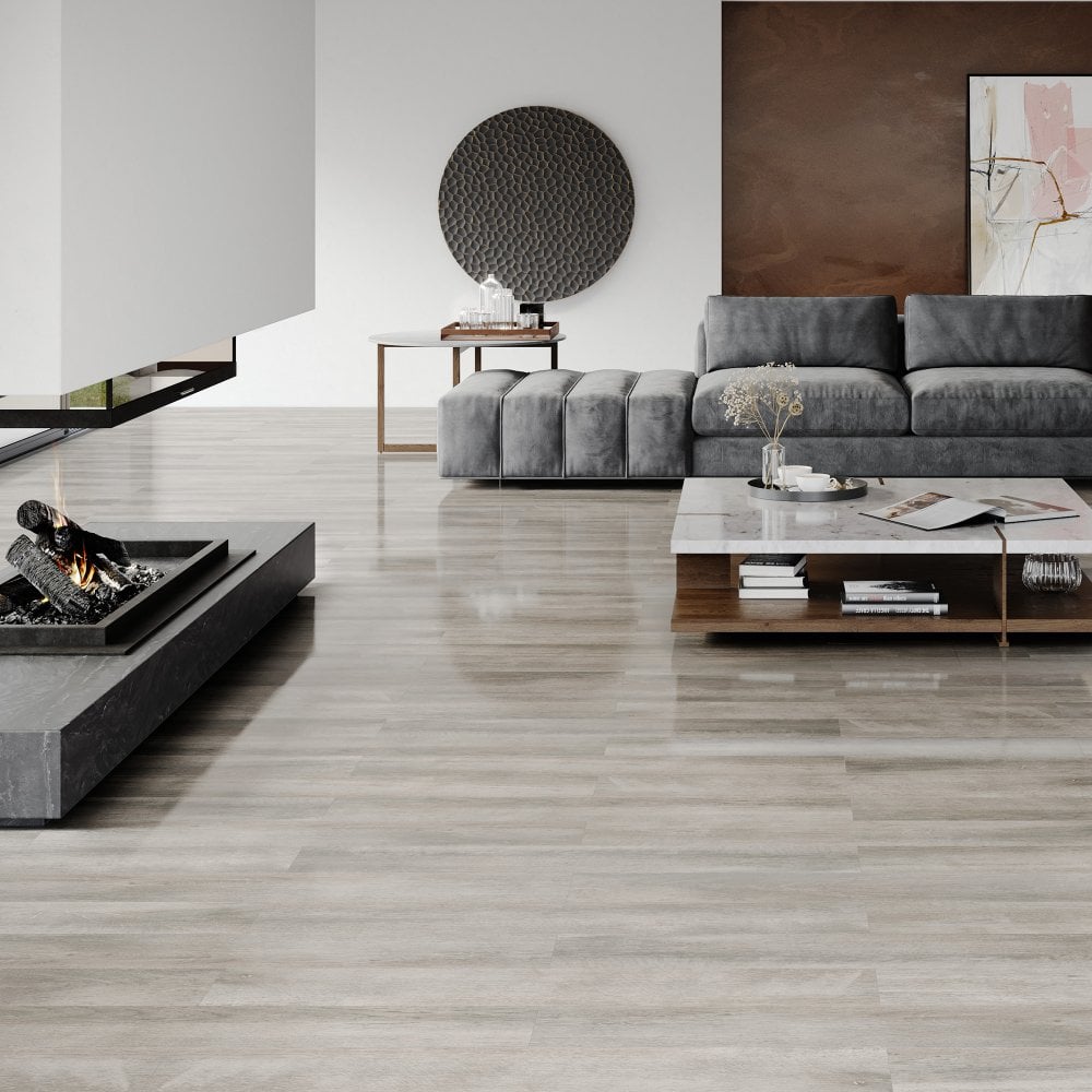 Stave Oak - Lustre 8mm High Gloss Laminate Flooring (84871)