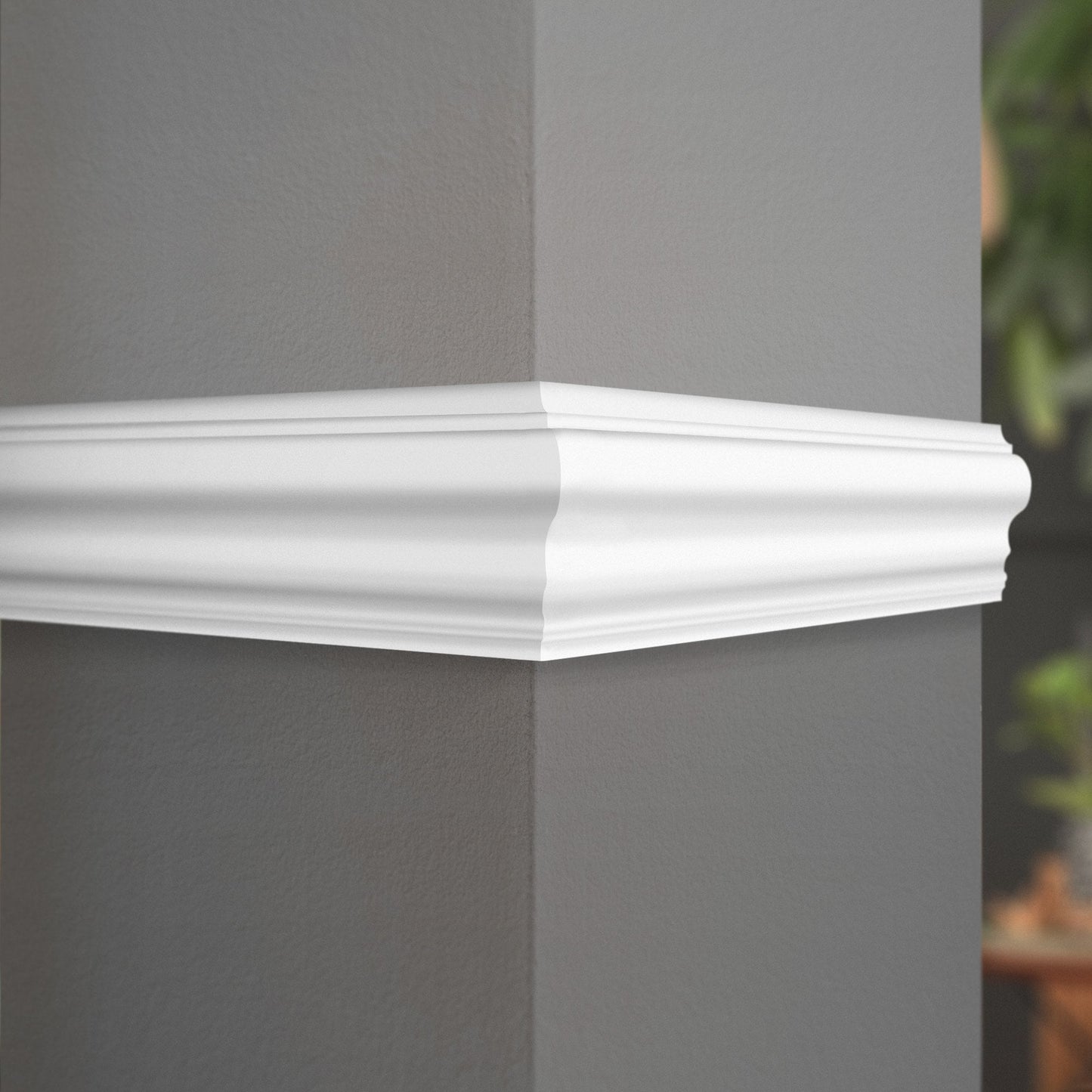 White - 2.4m Painted Dado Rail Decorative Moulding (122307)