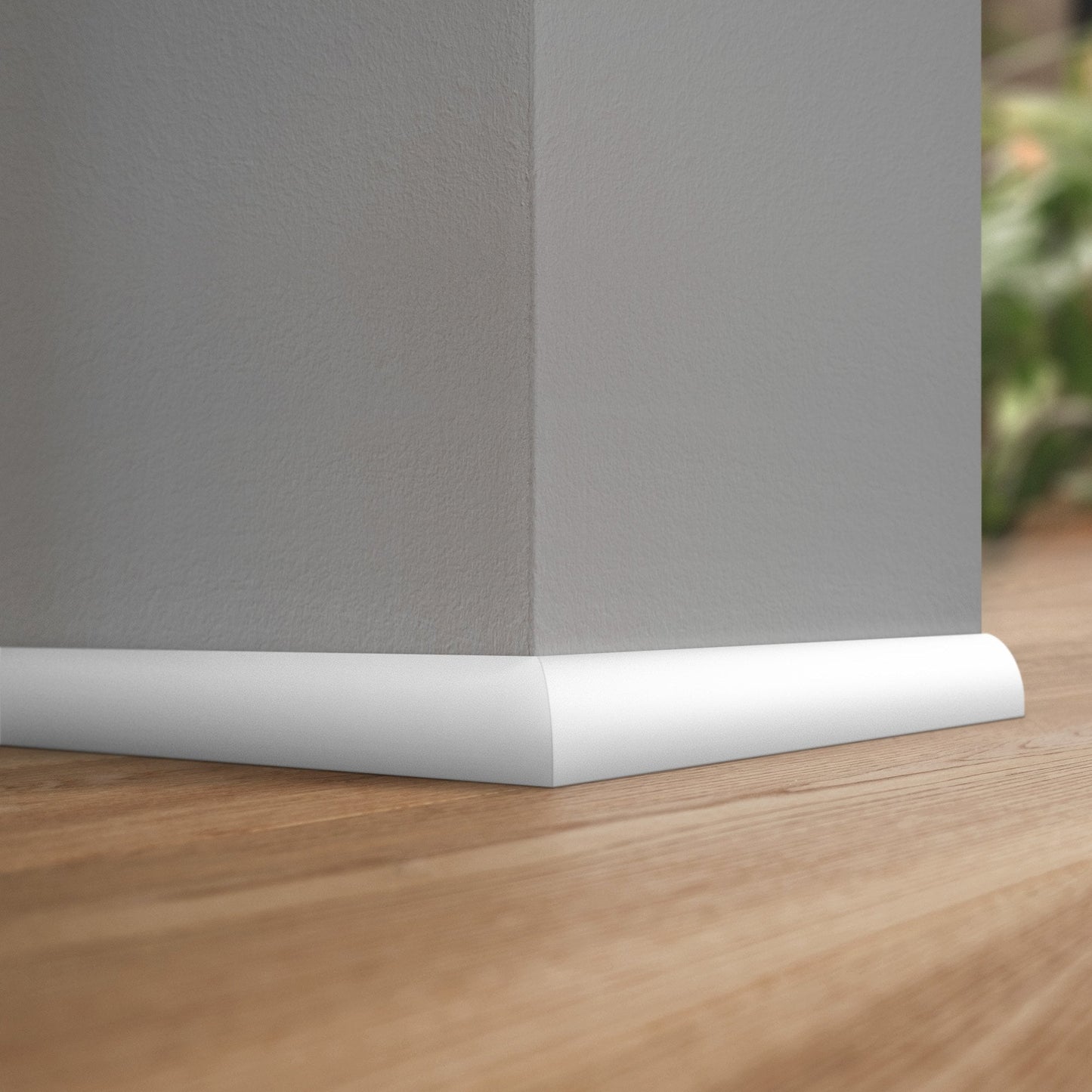 2.4m White Wrapped Quadrant Moulding (120112)