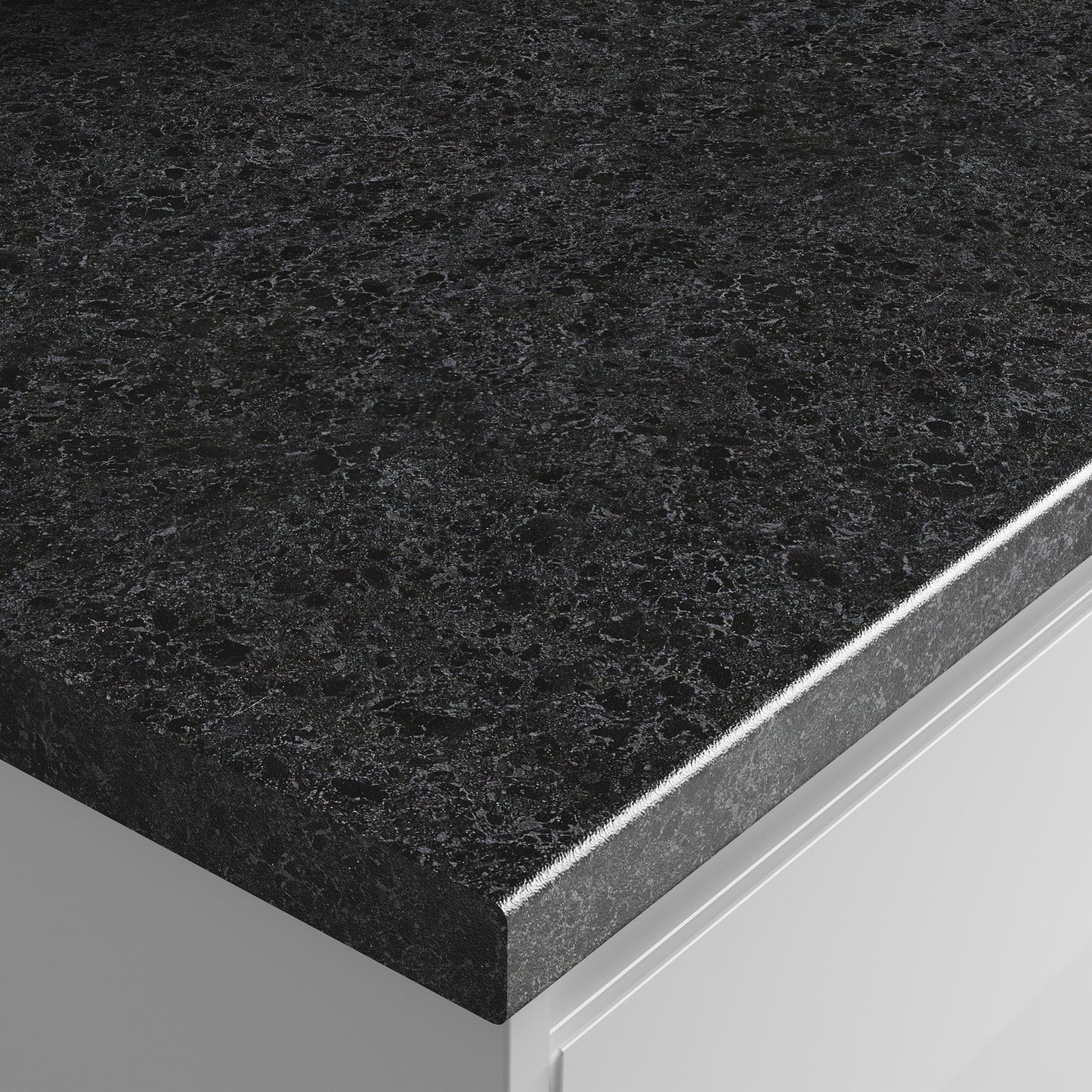 Midnight Granite - Rounded Edge Laminate Worktop 3000mm x 600mm x 38mm