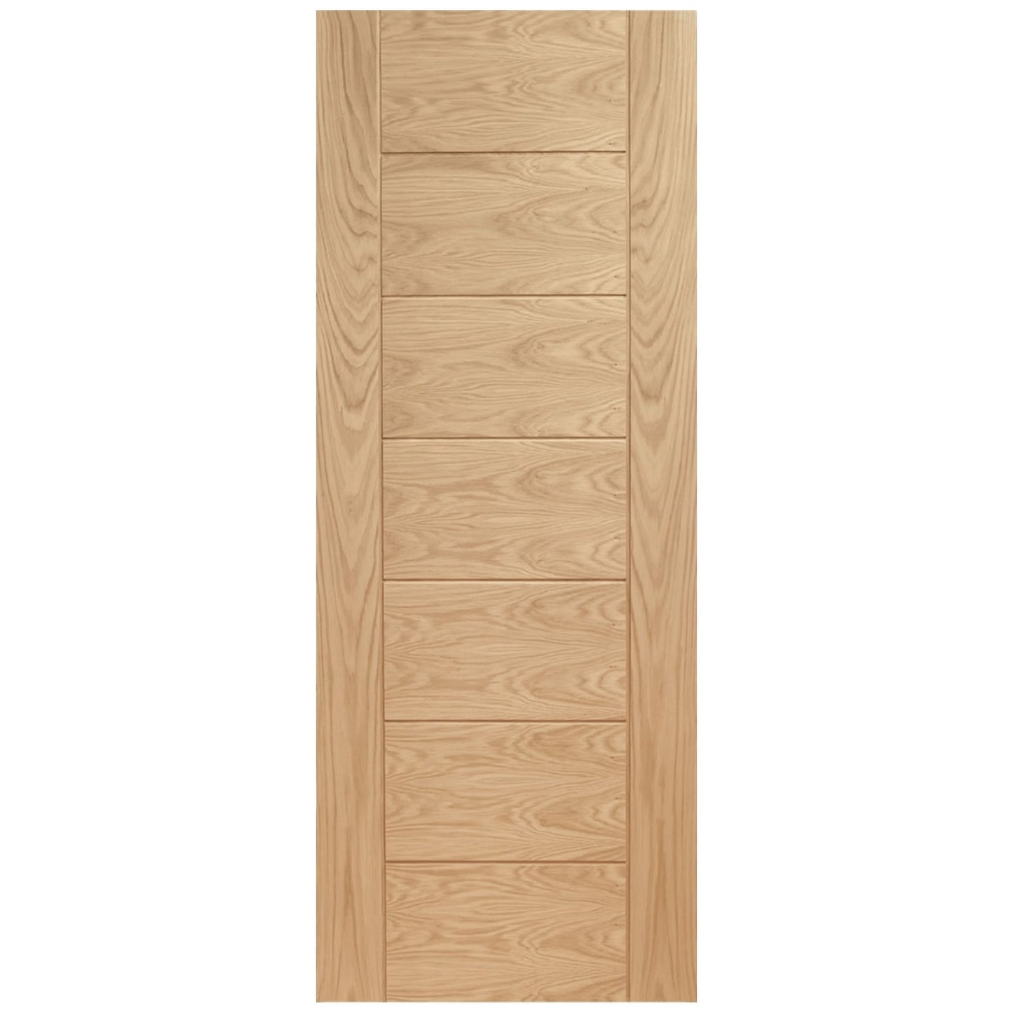 Oak Internal Fully Finished Pedrena Bypass Sliding Door - Black Face Mounted
