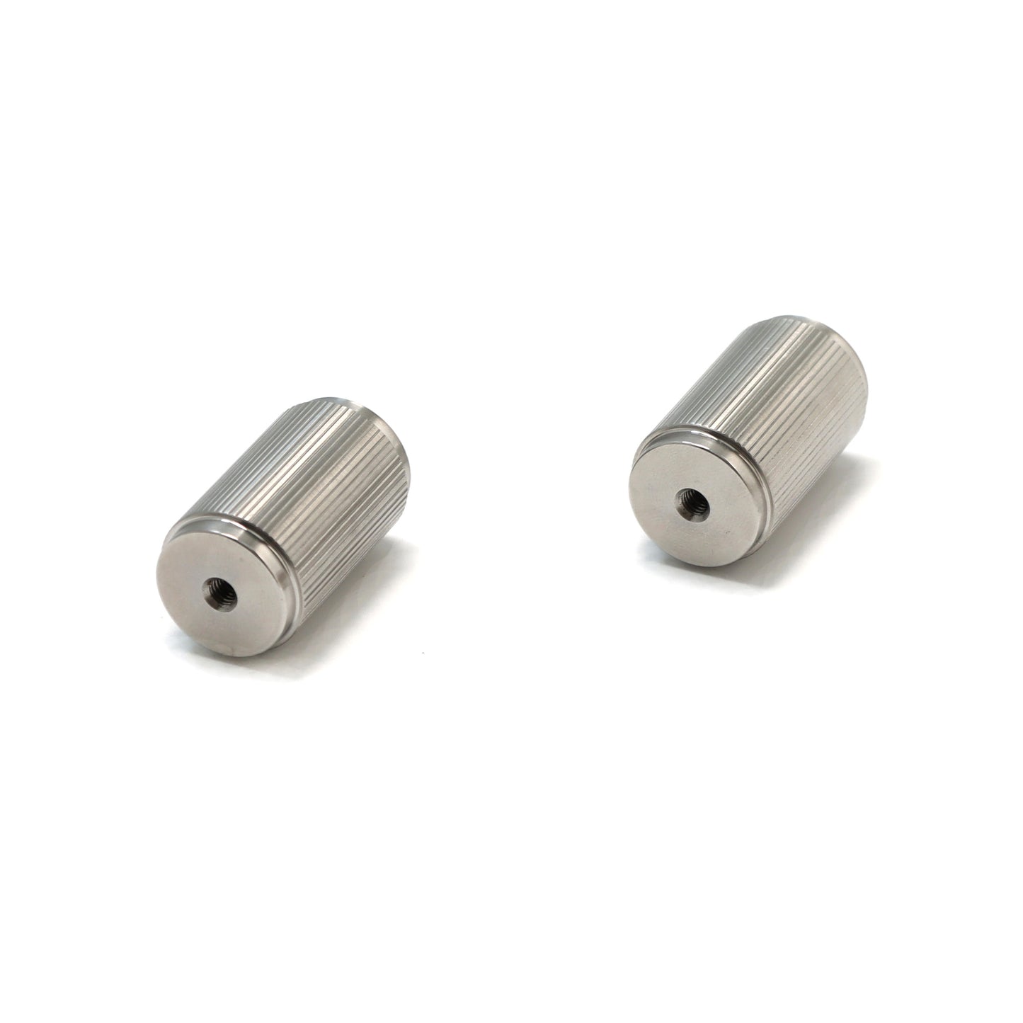 Fluted Large Round Cabinet Door Knob - Satin Stainless Steel