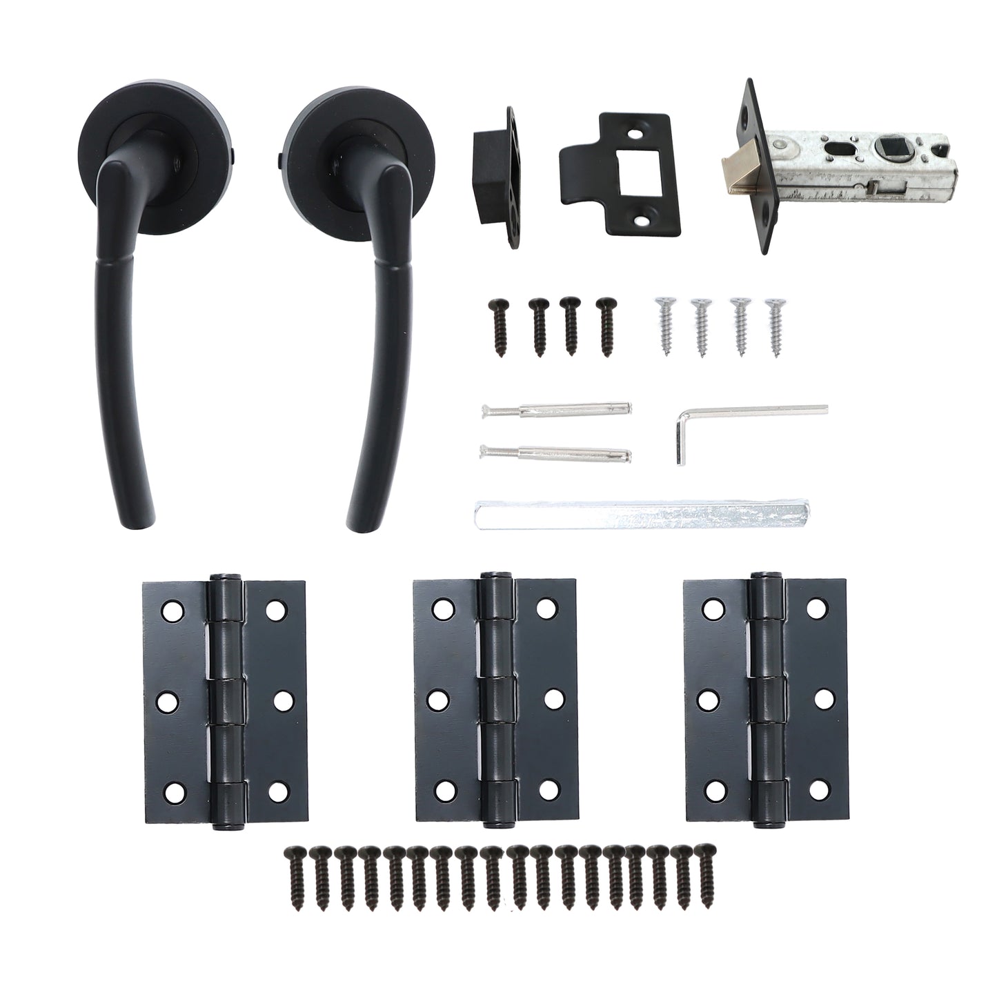 Lifestyle Alcor Lever on Round Rose Handle Set - Matt Black