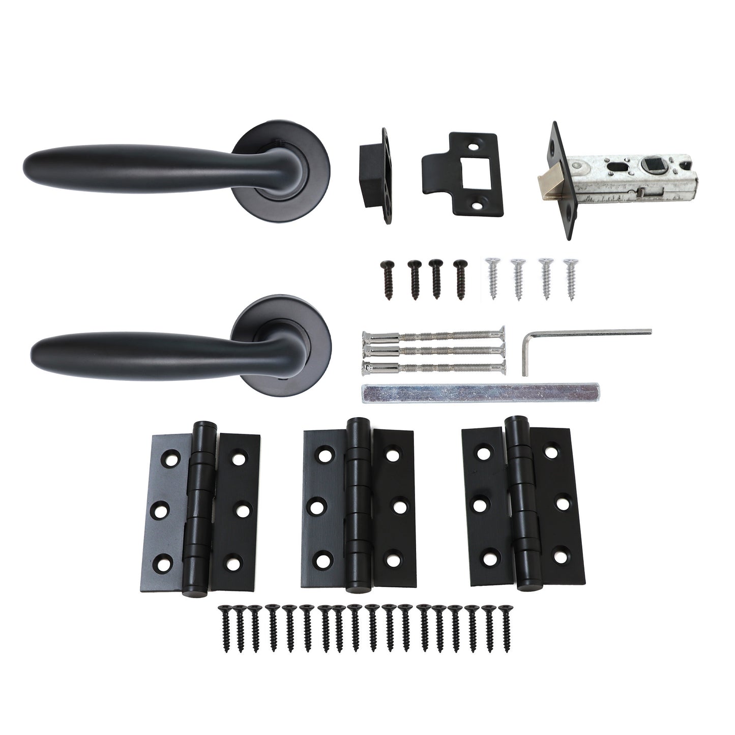 Superior Sirius Lever on Round Rose Handle Set - Matt Black