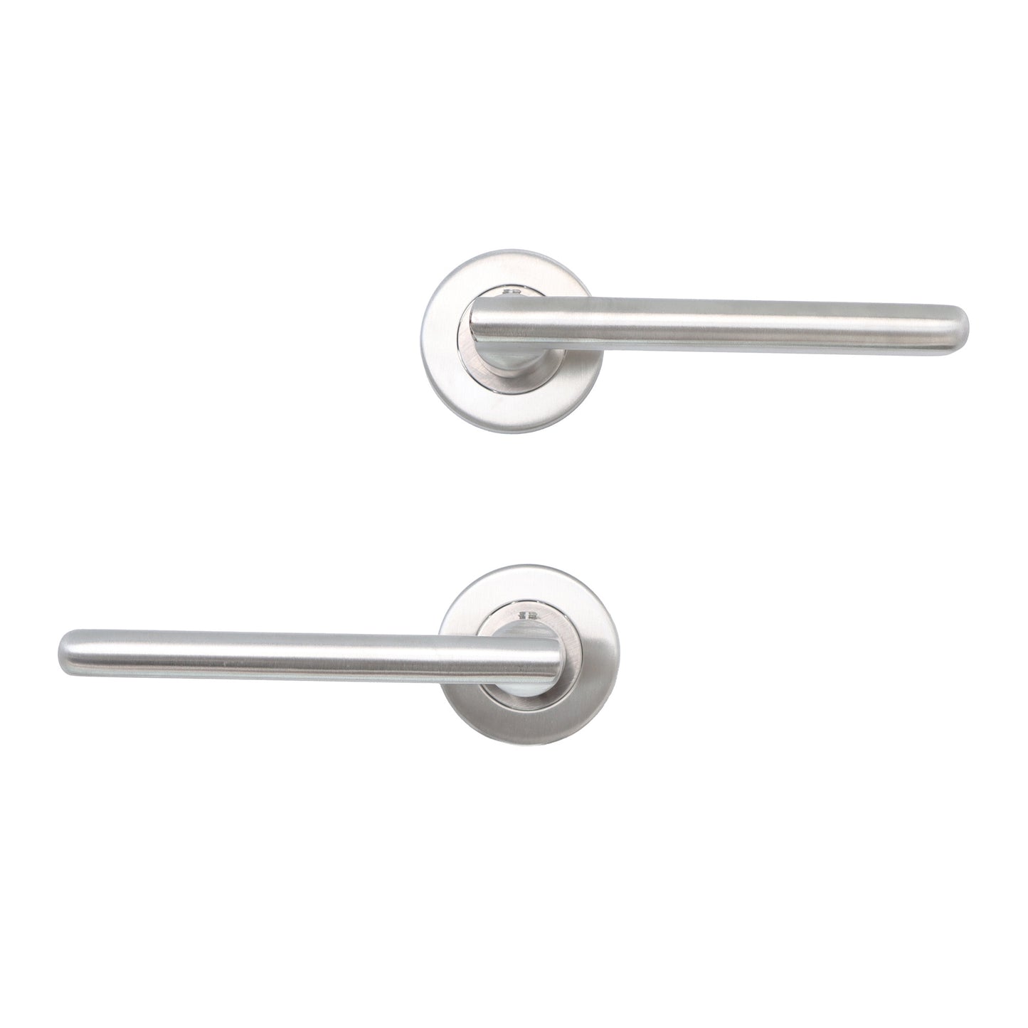 Superior Luna Lever on Round Rose Handle Set - Satin Stainless Steel