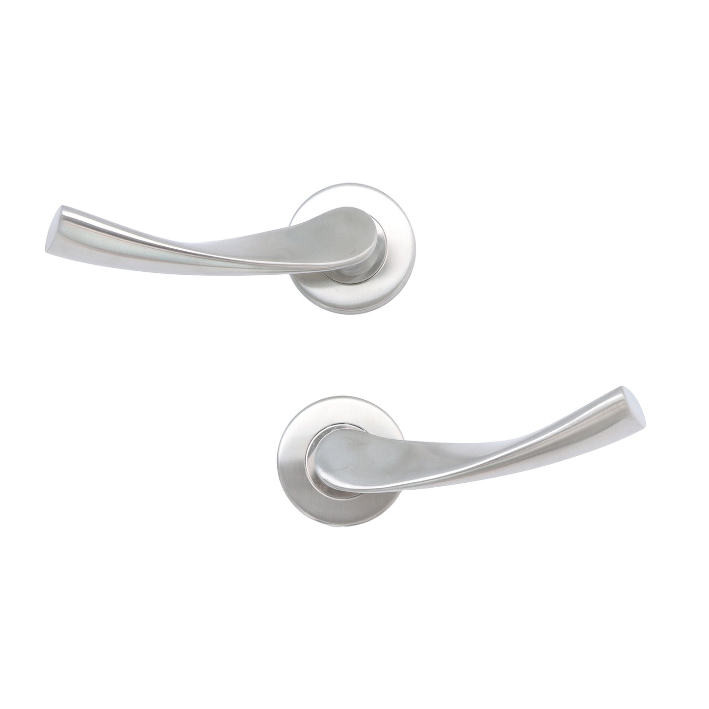 Superior Vega Lever on Round Rose Handle Set - Satin Stainless Steel