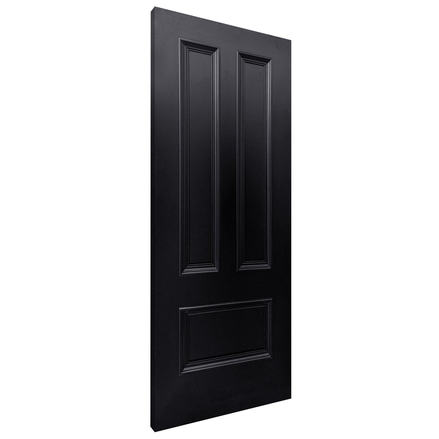 Jet Black Internal Fully Finished Belgravia 3 Panel Door (BLACKBEL)