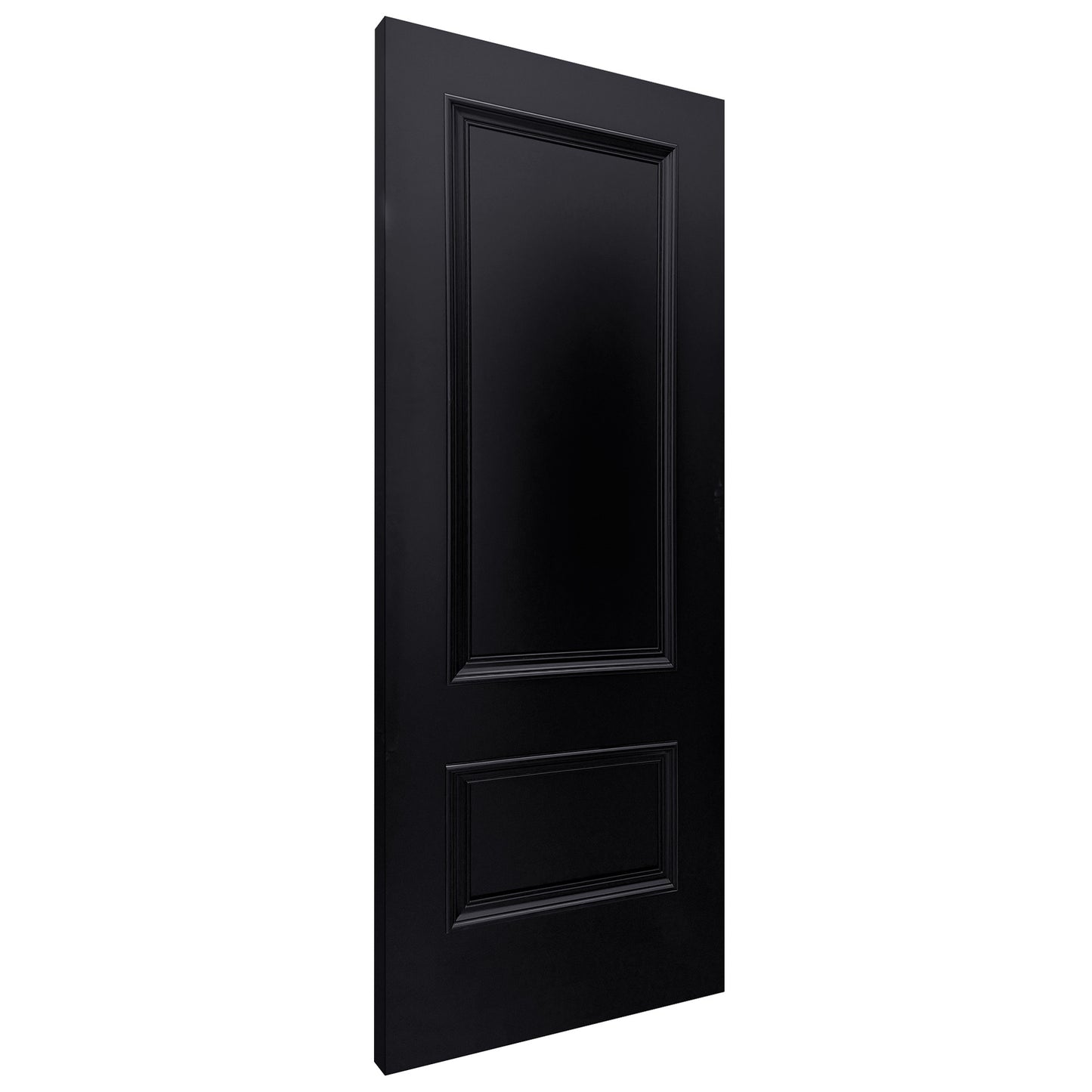Jet Black Internal Fully Finished Mayfair 2 Panel Fire Door (BLACKMAYFD)
