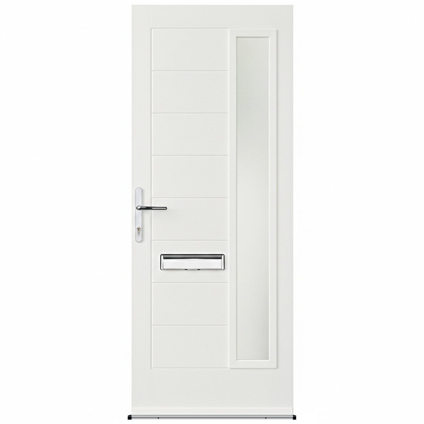 Minera Black Pre-Hung Obscure Satin Glass Composite Front Door Set