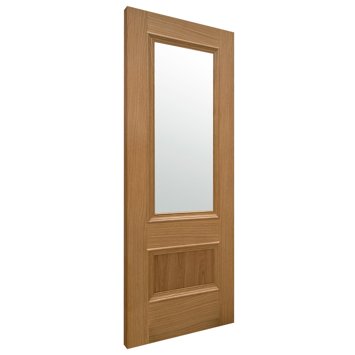 Oak Internal Fully Finished Clear Glass Mayfair 2 Panel Door (OAKMAYCG)