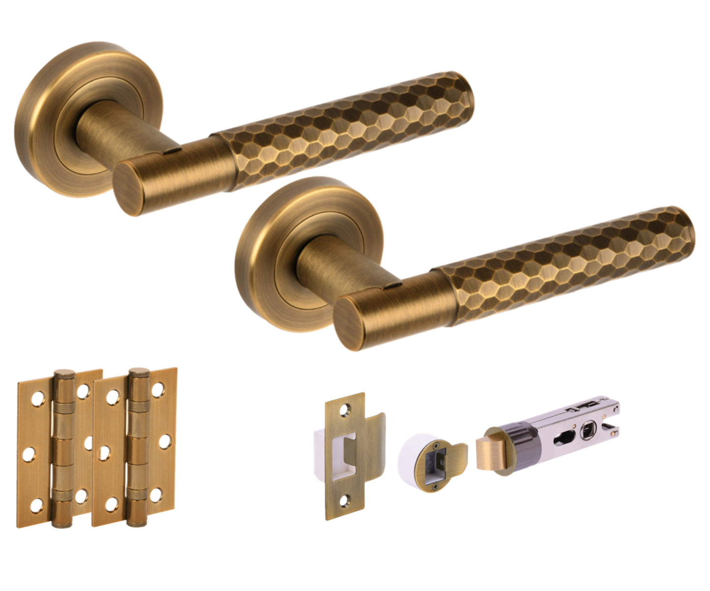 Roca Round Rose Lever Door Handle Set - Matt Bronze (H2877MBR)