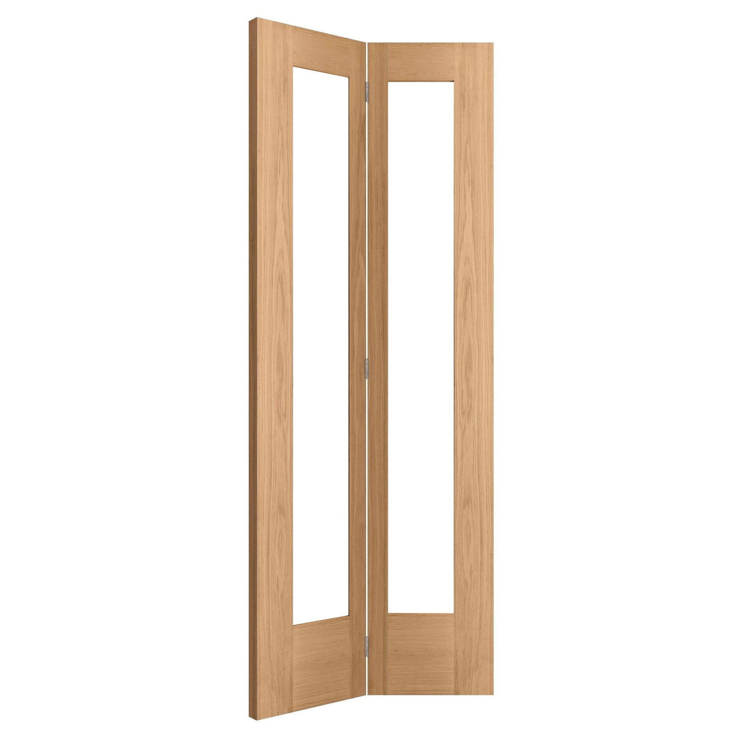 Oak Internal Fully Finished Pattern 10 1 Light Clear Glass Bi-Fold Door (122046)