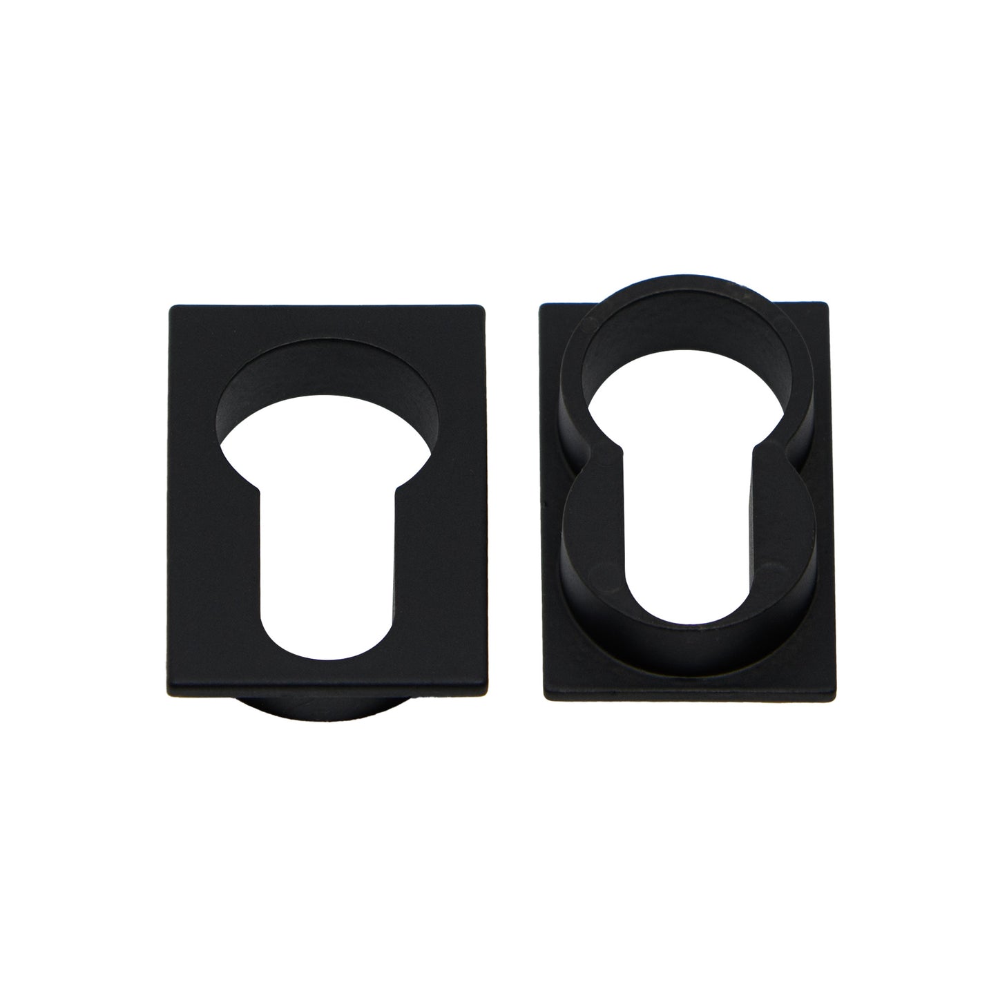 Studio Industrial Euro Lock Square Escutcheon - Matt Black (243ZNO)
