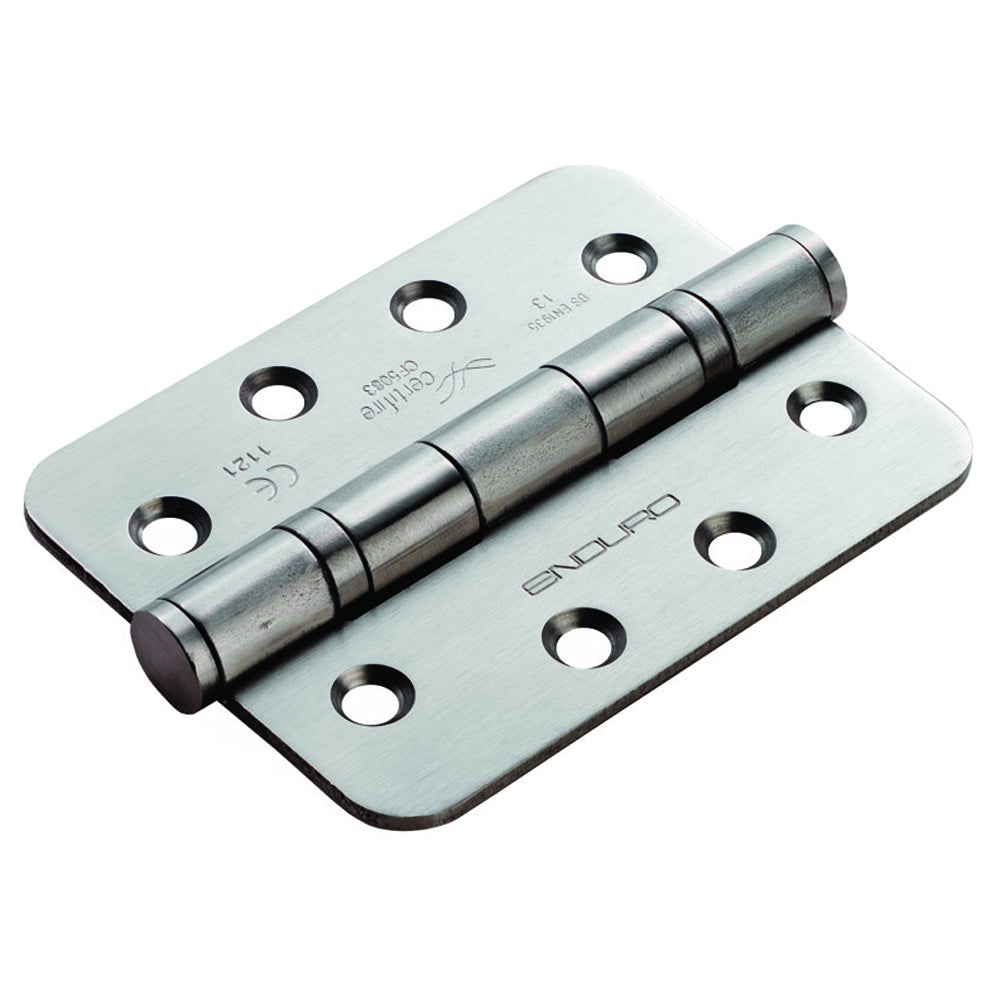 100mm (3") CE13 Fire Rated Ball Bearing Radius Hinge Pair - Satin Stainless Steel (HIN1433P/13SSS/R)