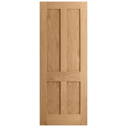 Oak Internal Unfinished Victorian Shaker 4 Panel Flat Door (51730)