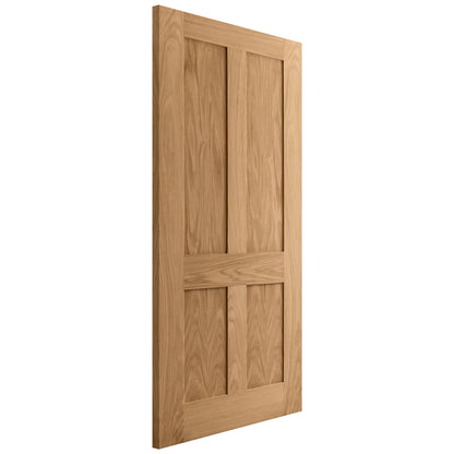 Oak Internal Unfinished Victorian Shaker 4 Panel Flat Door (51730)
