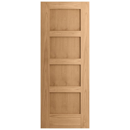 Oak Internal Unfinished Shaker 4 Panel FD30 Fire Door (51737)