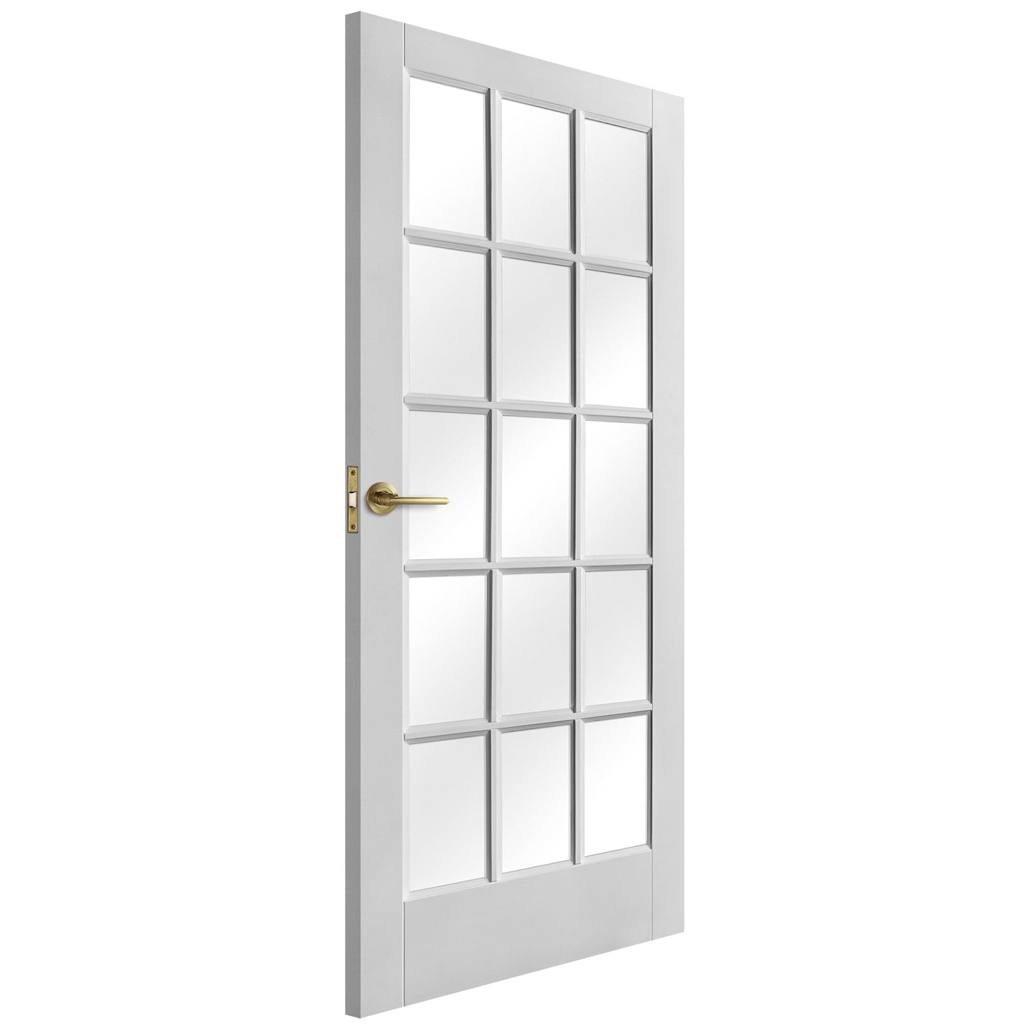 White Internal Primed SA 15 Light Clear Glass Door (51773)