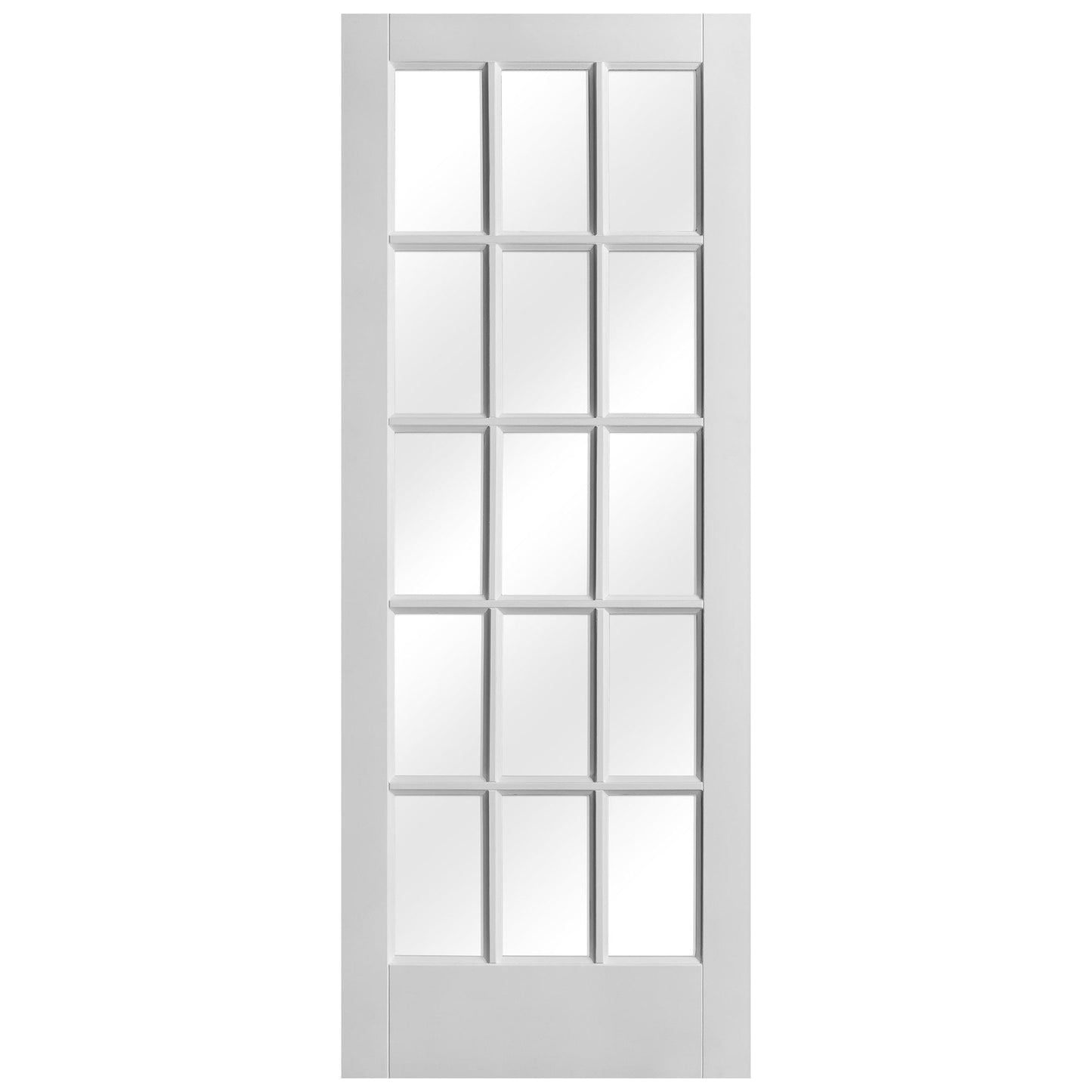 White Internal Primed SA 15 Light Clear Glass Door (51773)