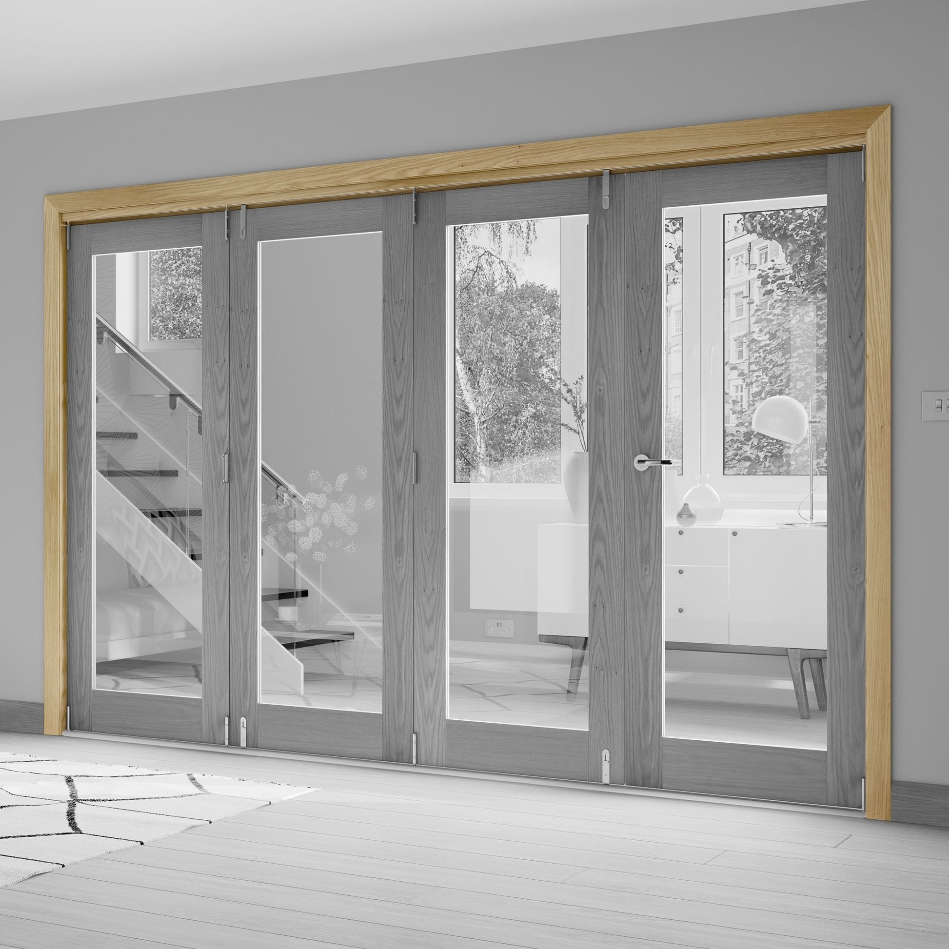 B-Grade Oak Internal Unfinished Fold Room Divider Kit (51822)