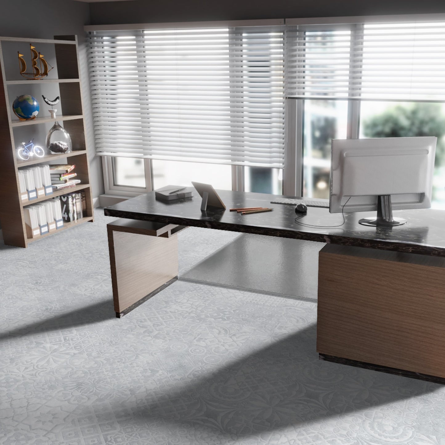 Relief White - Lustre Authentic 8mm Matt Laminate Flooring (48718)