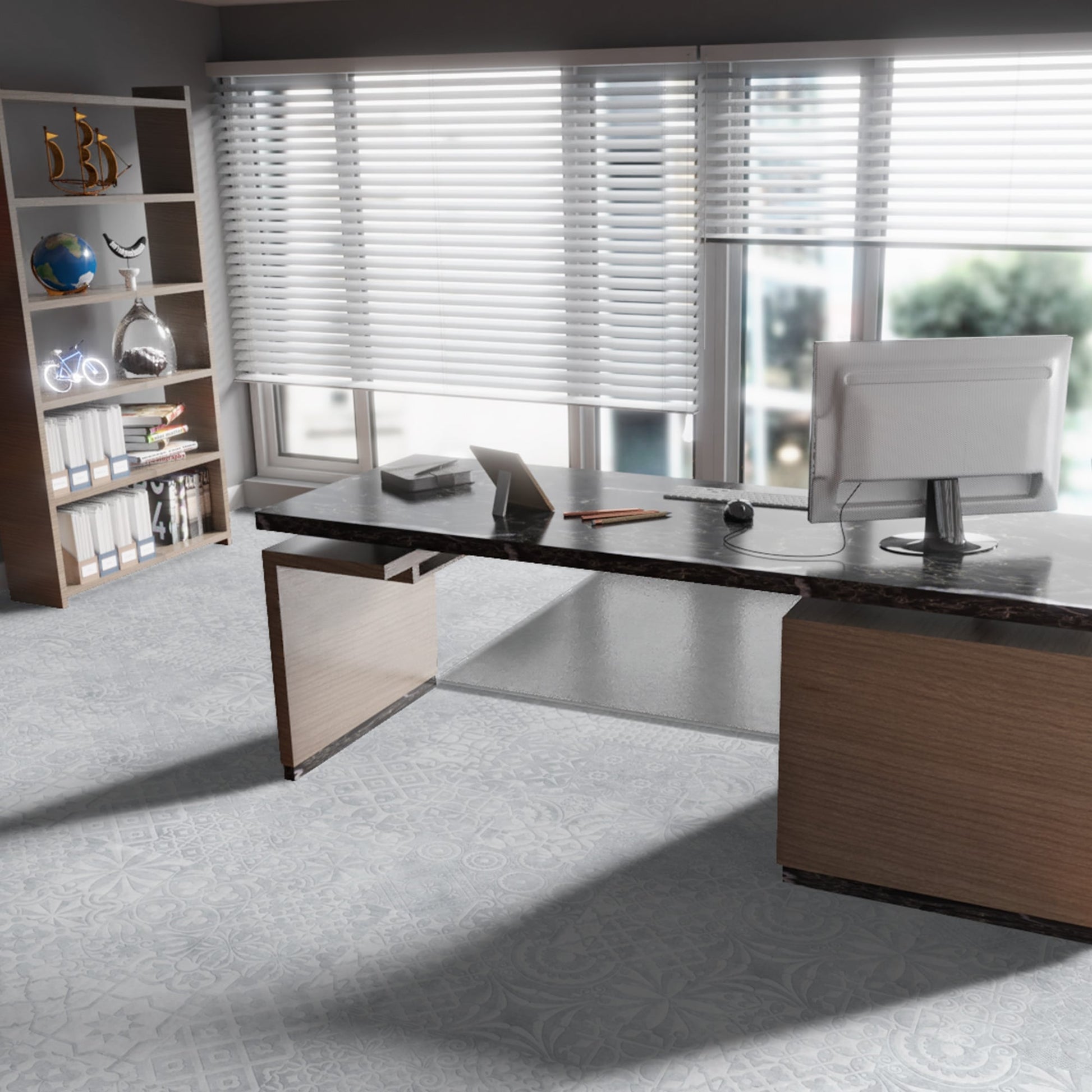 Relief White - Lustre Authentic 8mm Matt Laminate Flooring (48718)