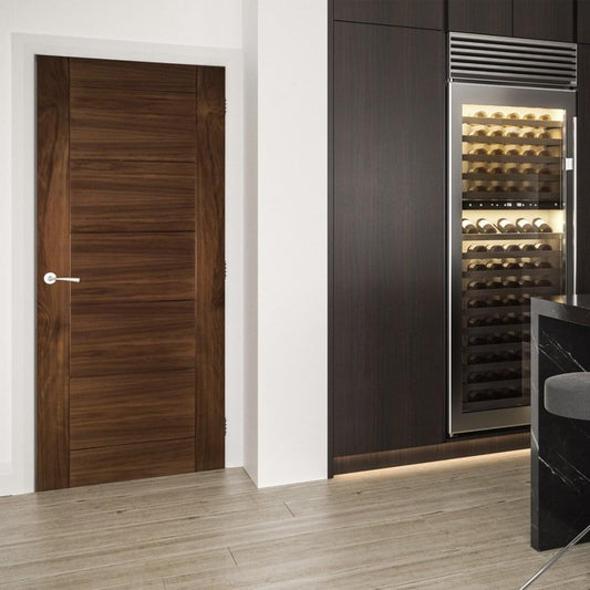B-Grade Walnut Internal Fully Finished Seville 7 Panel Door (38502)