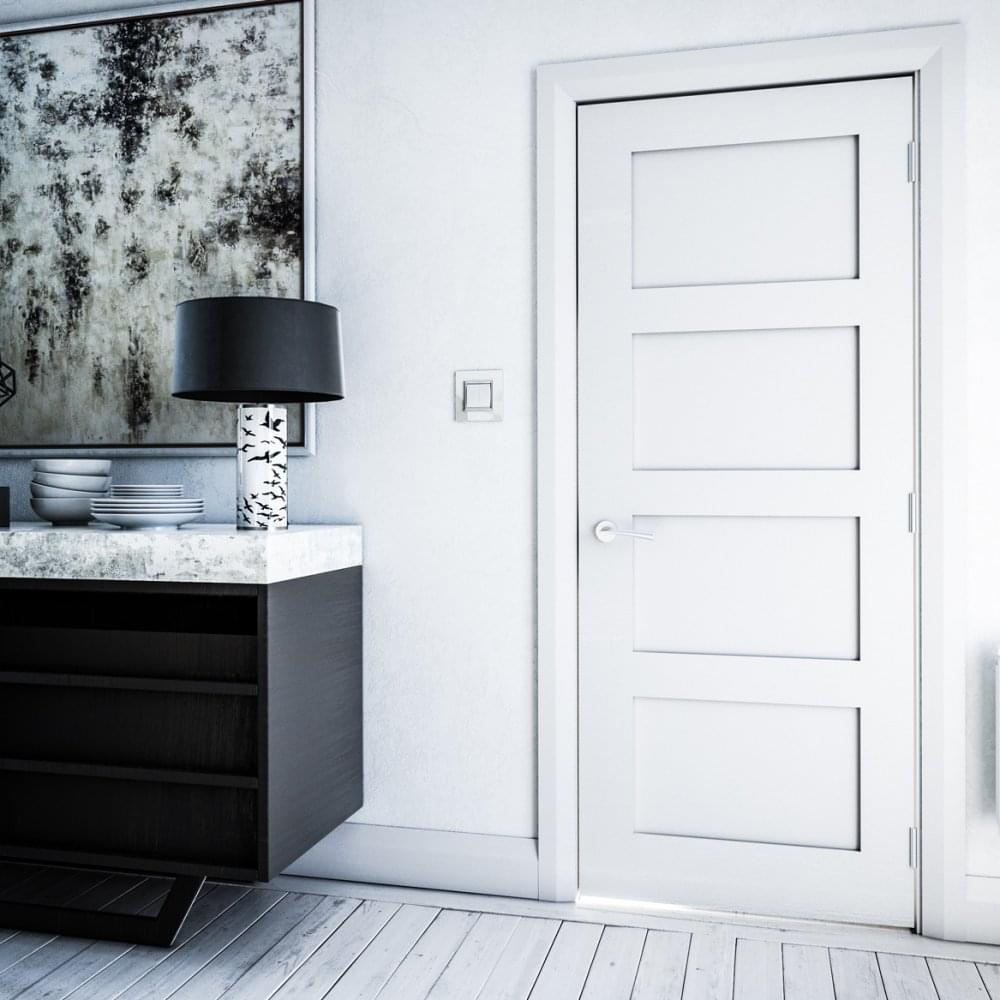 B-Grade White Internal Primed Coventry 4 Panel Door (41840)