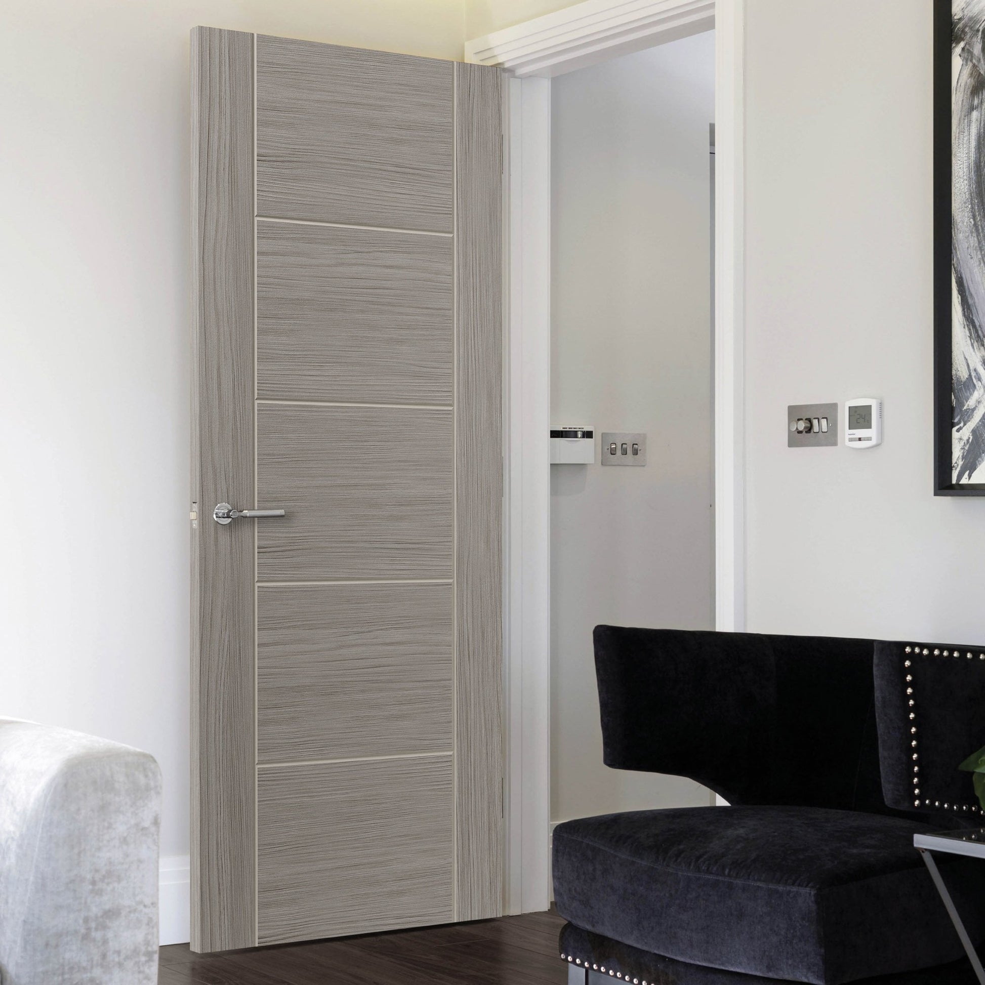 Internal Grey Fully Finished Lava Tigris 5P Laminate Door (LAVTIG)