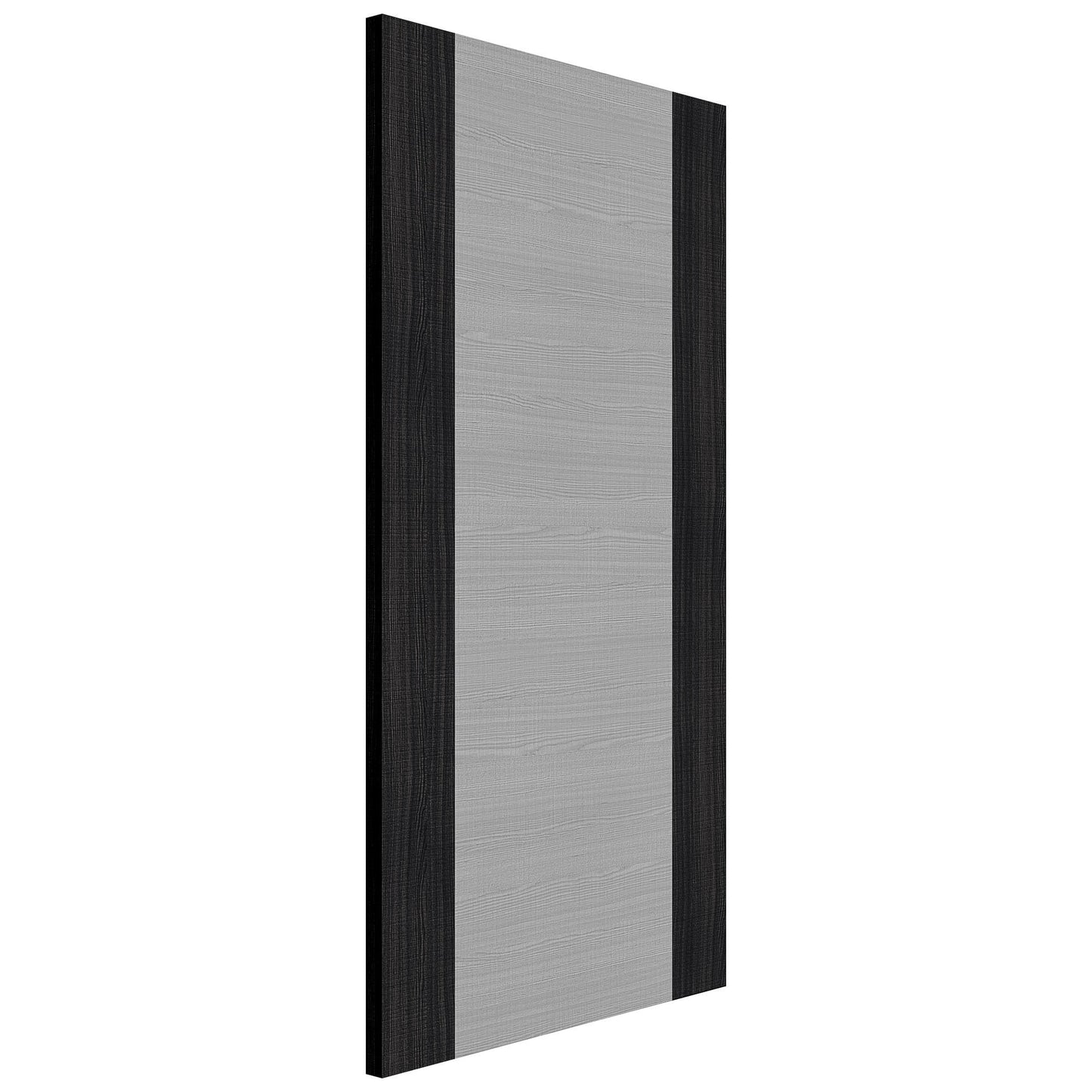 B-Grade Light Grey Ash Internal Fully Finished Flush FD30 Fire Door with Dark Grey Ash Edges (76049)