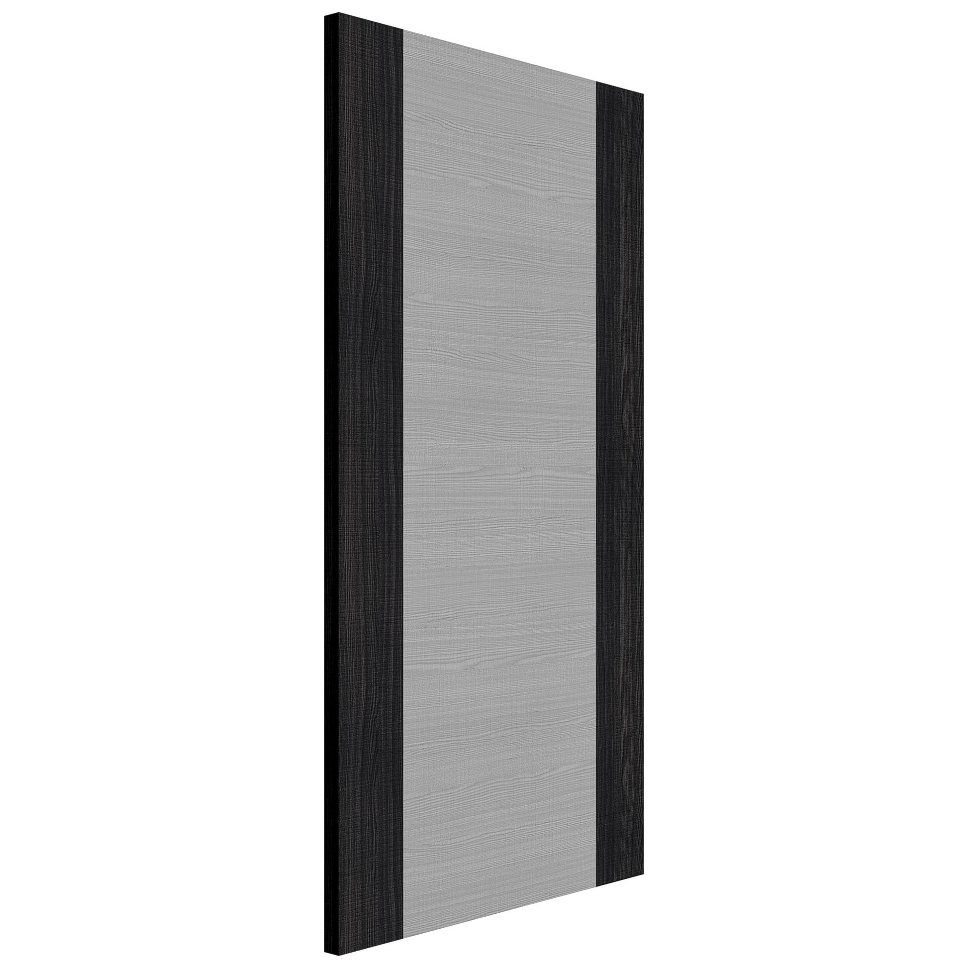 B-Grade Light Grey Ash Internal Fully Finished Flush FD30 Fire Door with Dark Grey Ash Edges (76049)