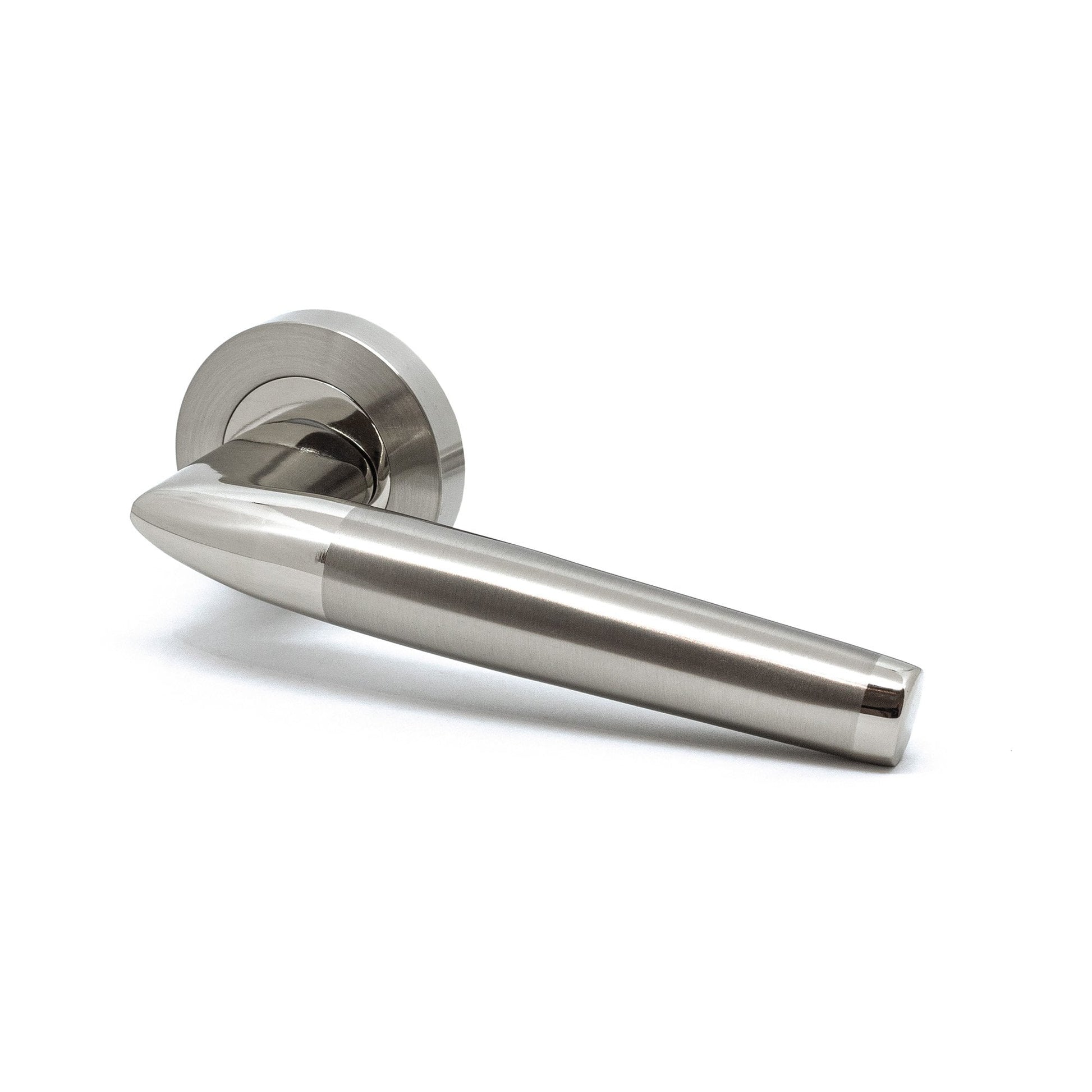 Premium Valiant Lever On Round Rose Handle Pack - Two-Tone Satin (76724)