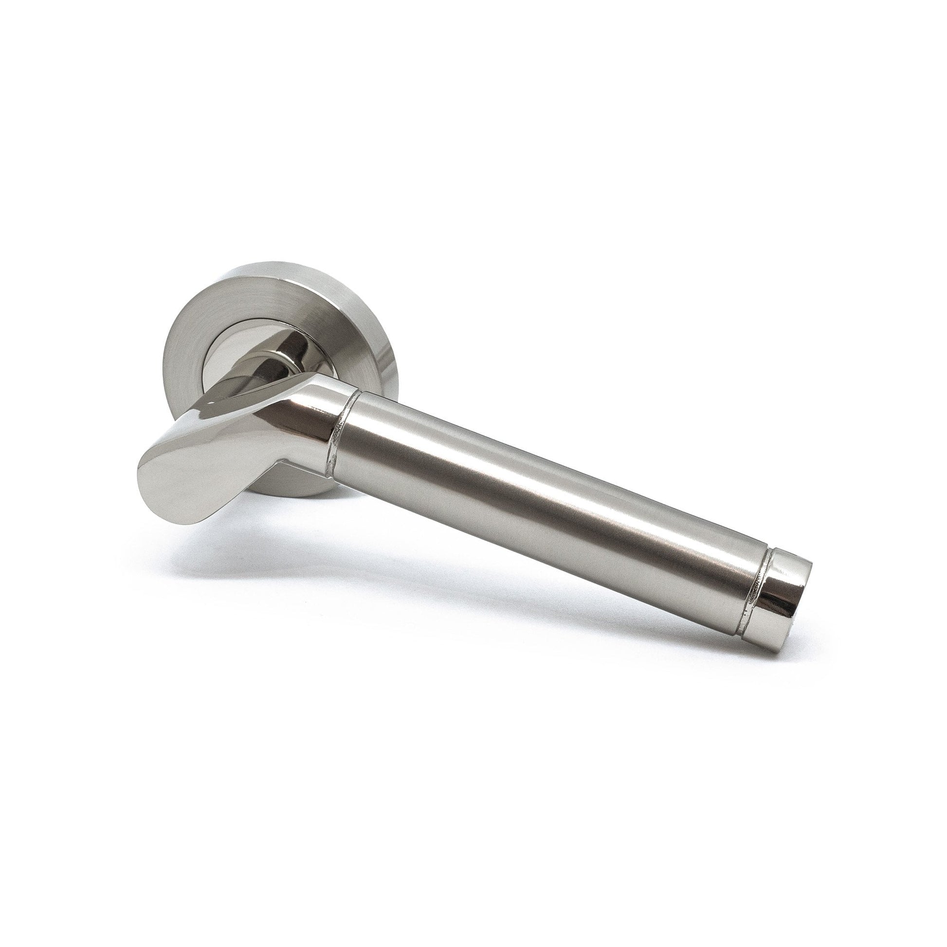 Premium Ventura Lever On Round Rose Handle Pack - Two-Tone Satin (76726)