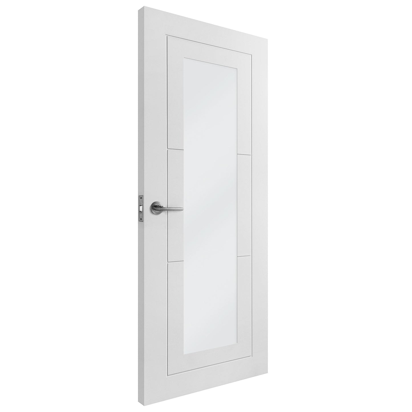 White Internal Primed Temple 1 Light Clear Glass Door (79066)