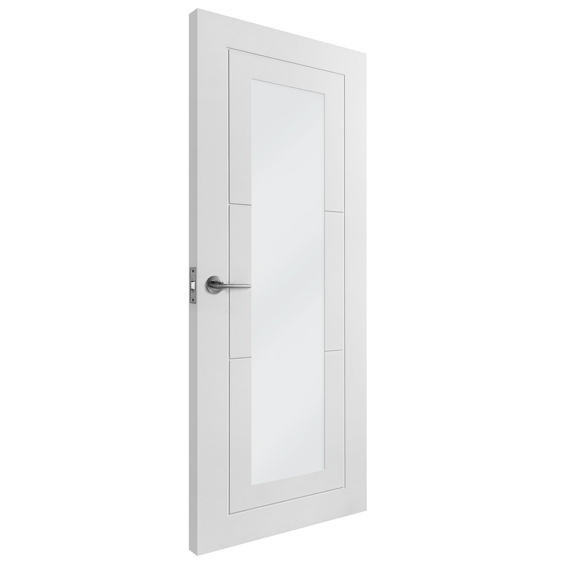 White Internal Primed Temple 1 Light Clear Glass Door (79066)