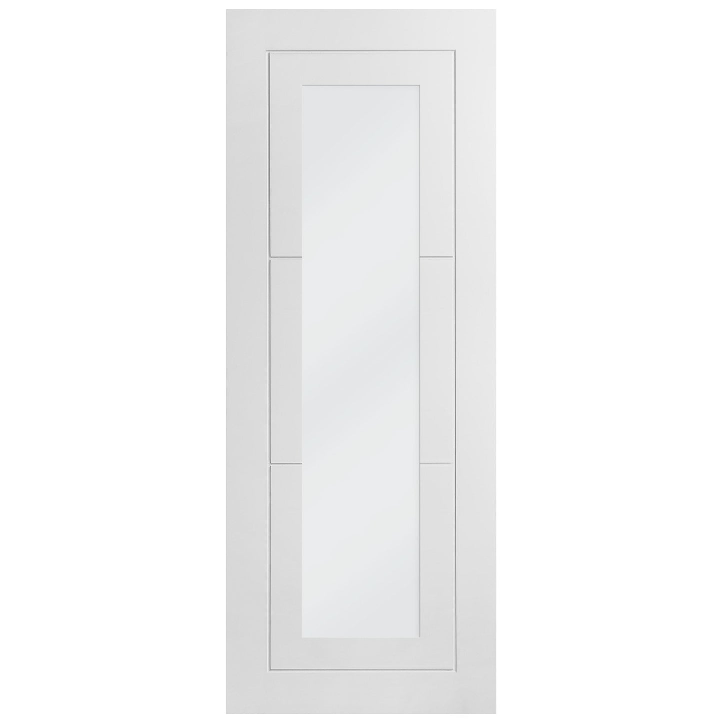White Internal Primed Temple 1 Light Clear Glass Door (79066)