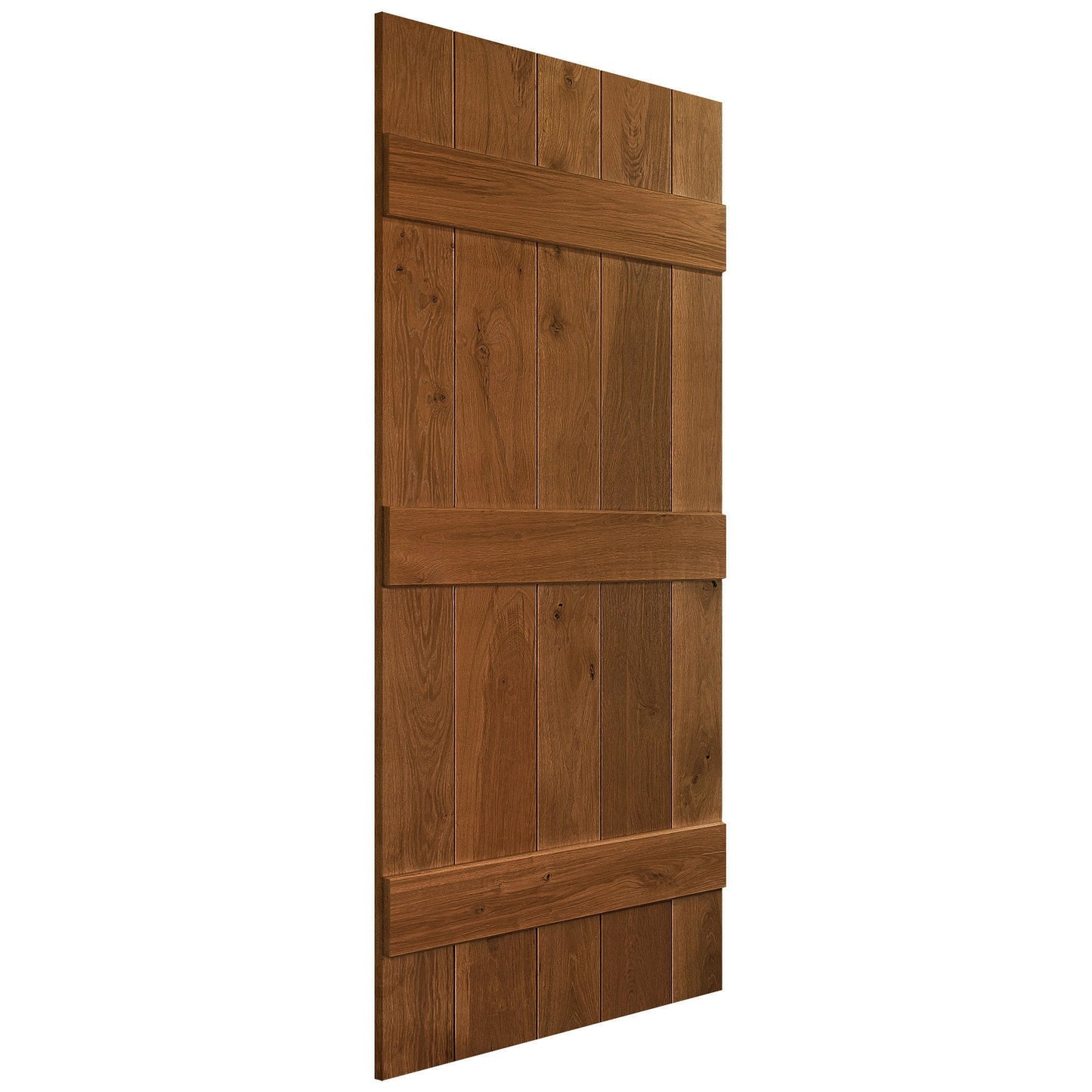 Oak Internal Fully Finished Rustic Grange Solid Ledged Door (HOLB)